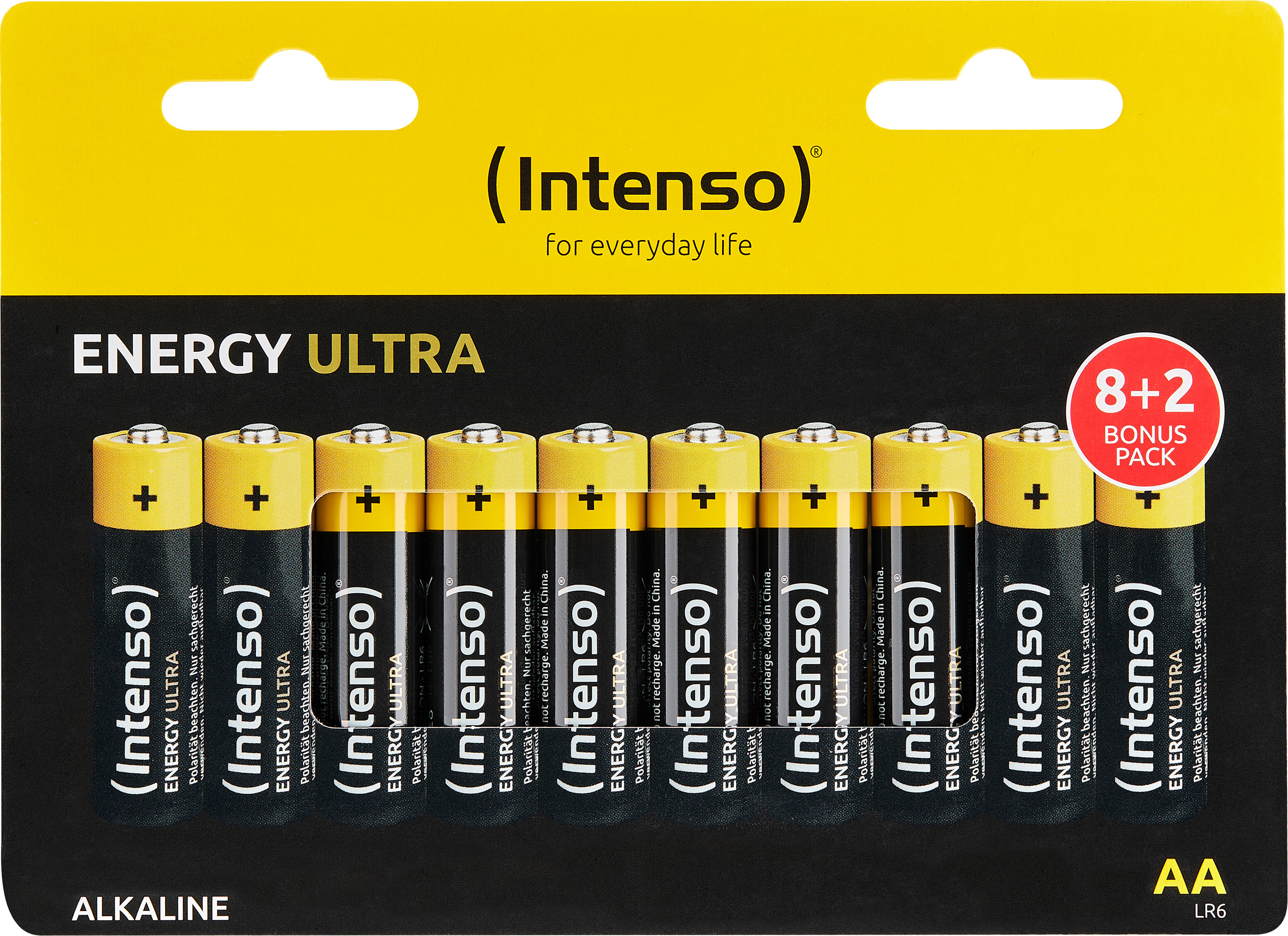Intenso Batterie Alkaline, Mignon, AA, LR06, 1.5V Energy Ultra, Retail (10-Pack)