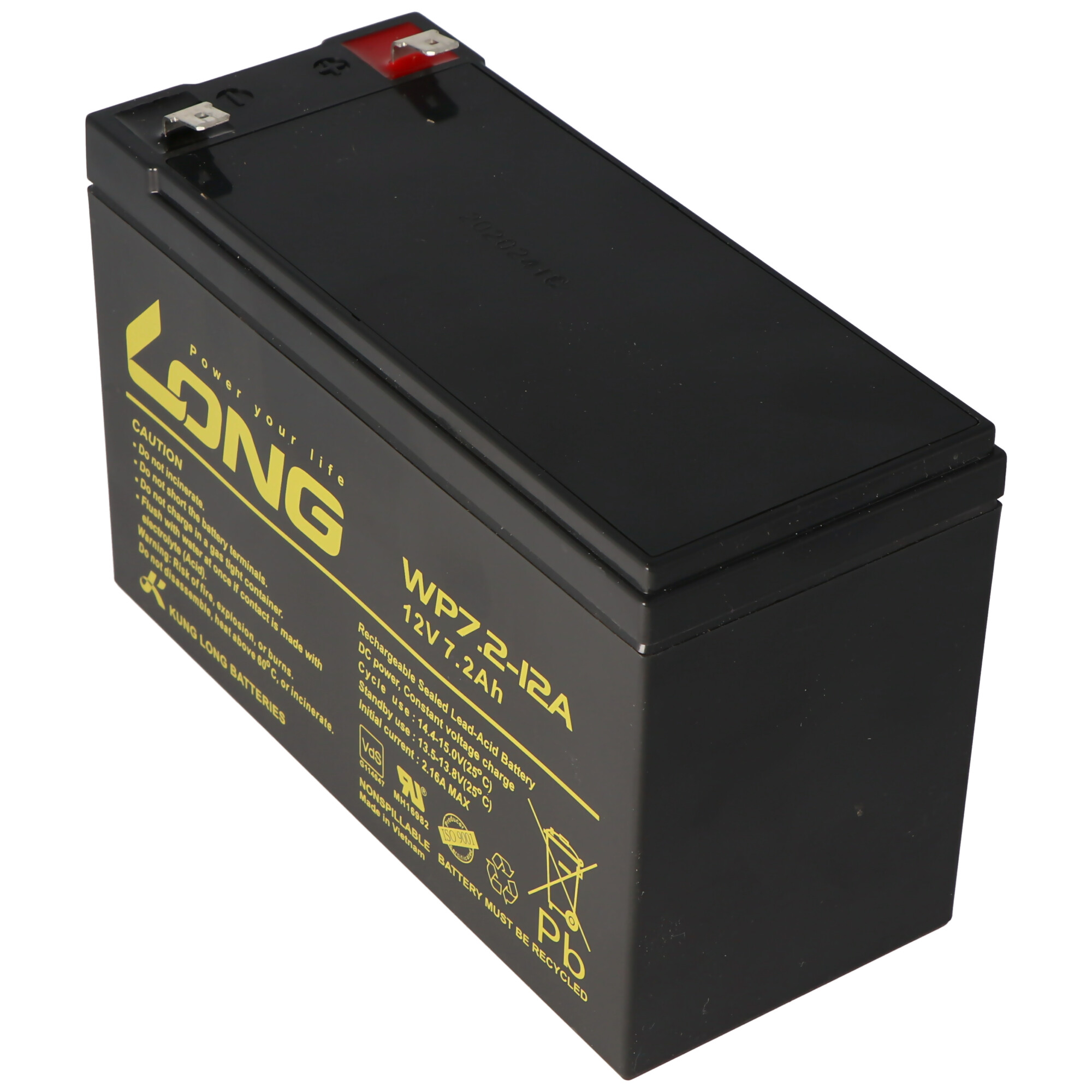 Akku passend für den Steripower Desinfektionsgerät Akku mit 12 Volt 7,2Ah, Multipower MP7.2-12, WP7.2-12A
