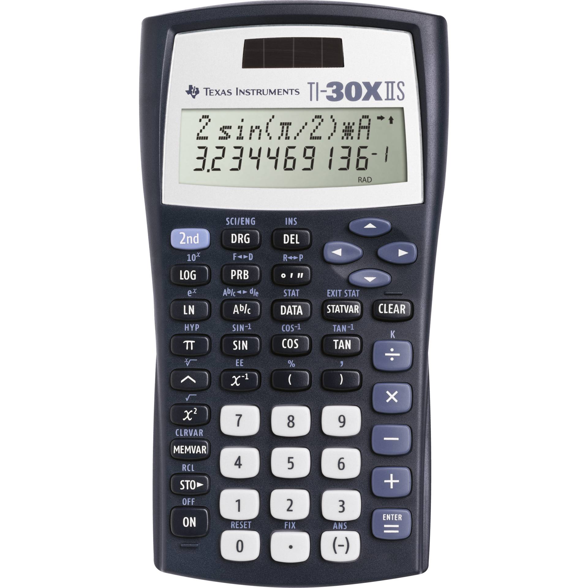 Texas Instruments TI 30X II Solar Wissenschaftlicher Rechner, Solar- und Batteriebetrieb