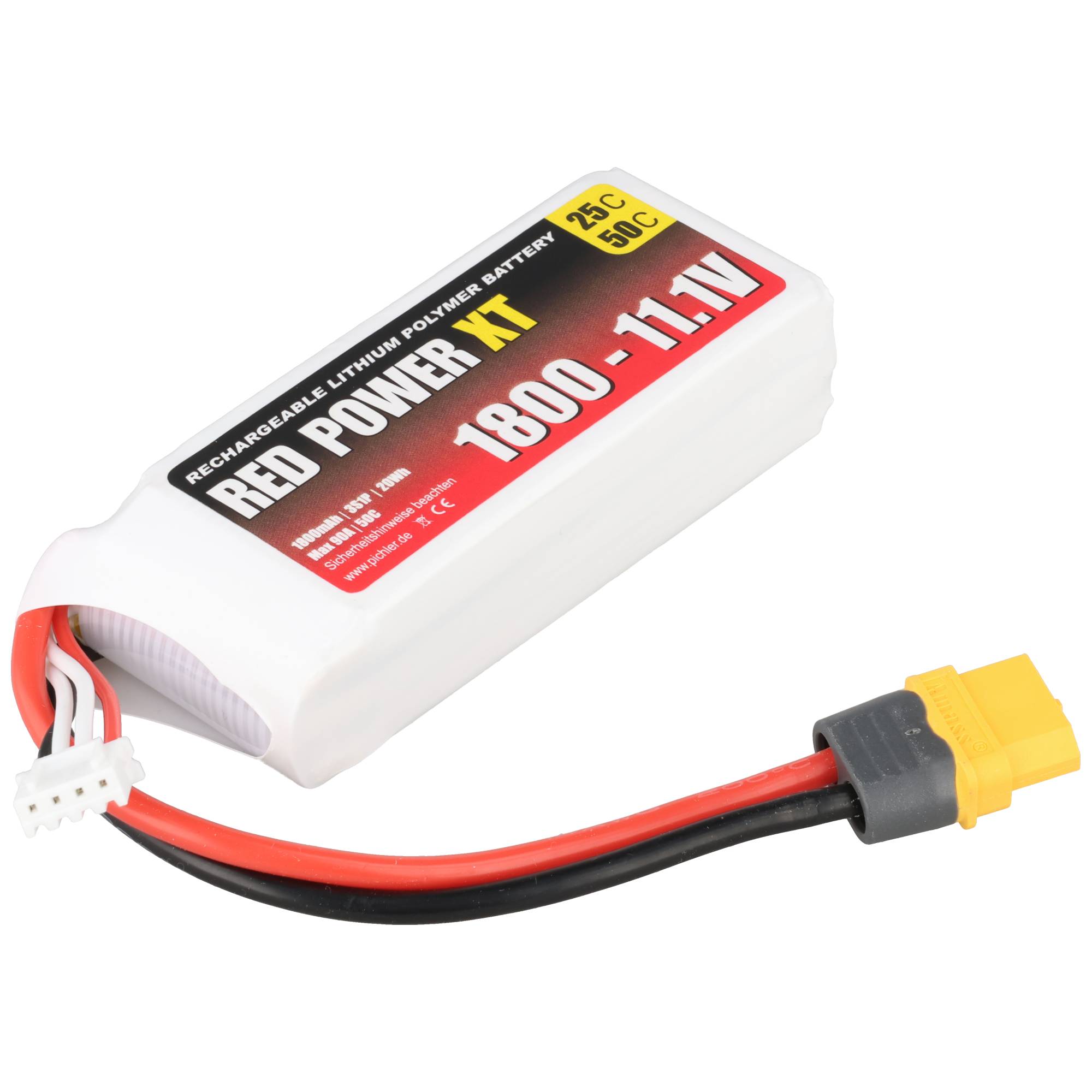 RED POWER XT LiPo Akku 1800 mAh – 11,1 V 3S1P mit XT60 Stecker