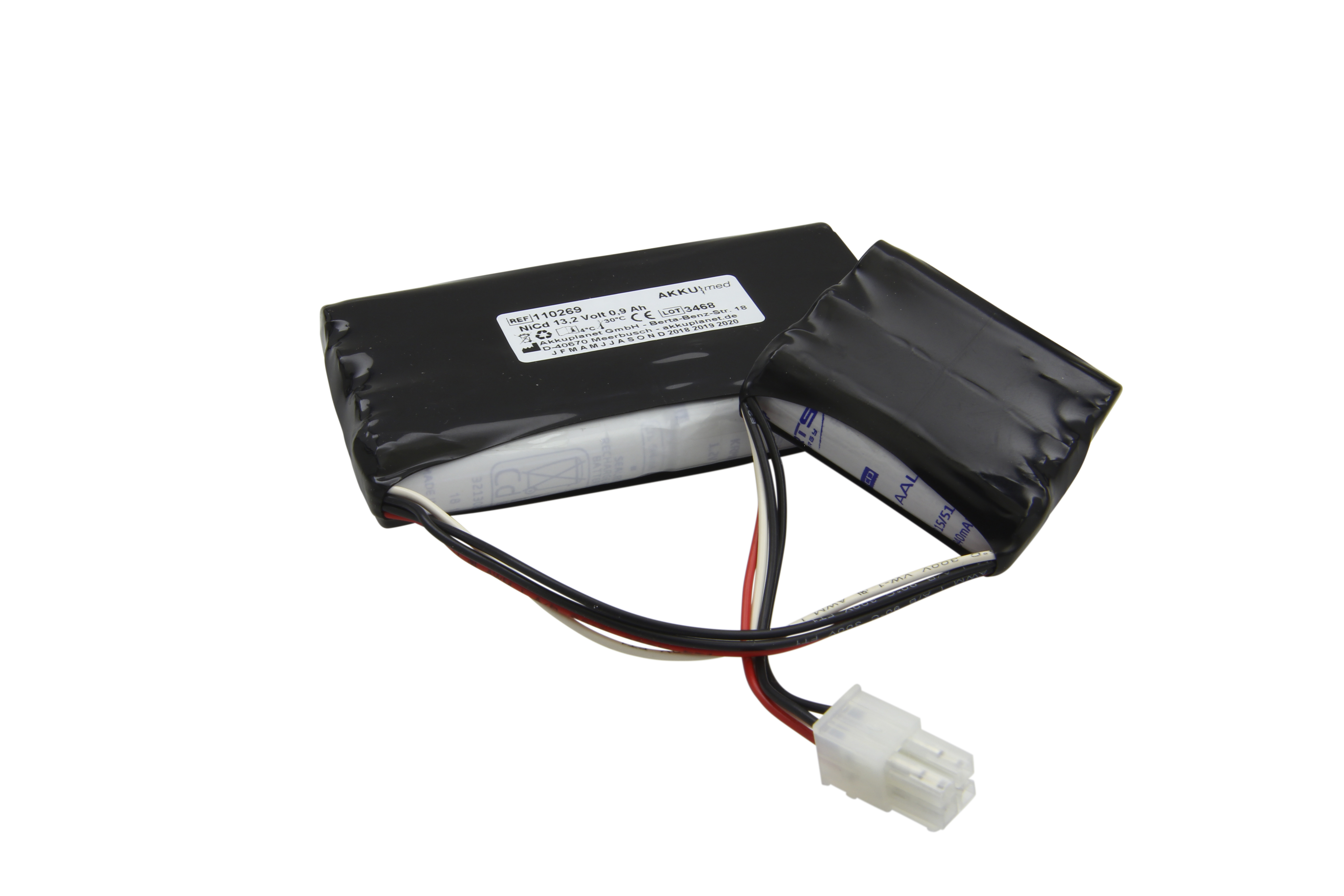 NC Akku passend für Datex Ohmeda Light Monitor 893365 13,2 Volt 0,9 Ah CE Konform