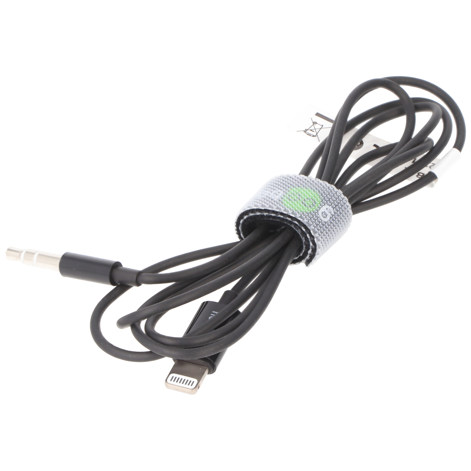 Goobay Apple Lightning Audioanschlusskabel (3,5mm) 1m schwarz - zum Verbinden eines iPhone/iPad mit einem Audiogerät über einen 3,5-mm-Klinkenanschluss