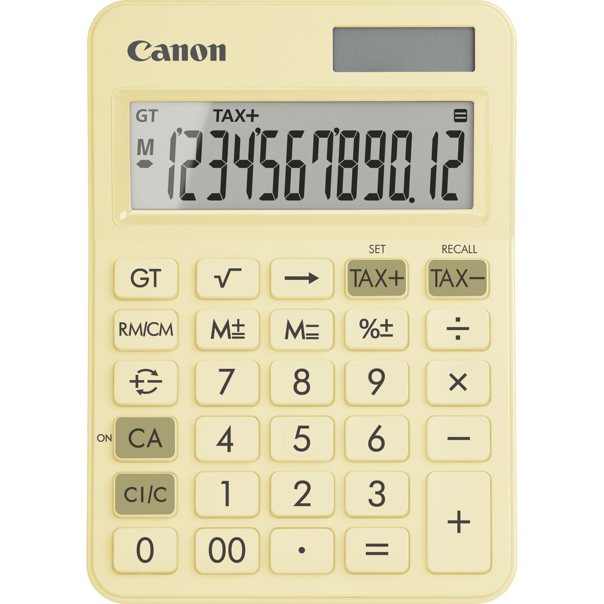 Canon LS-125KB-PYL Gelb Tischrechner mit 12-stelligem neigbarem LCD-Display