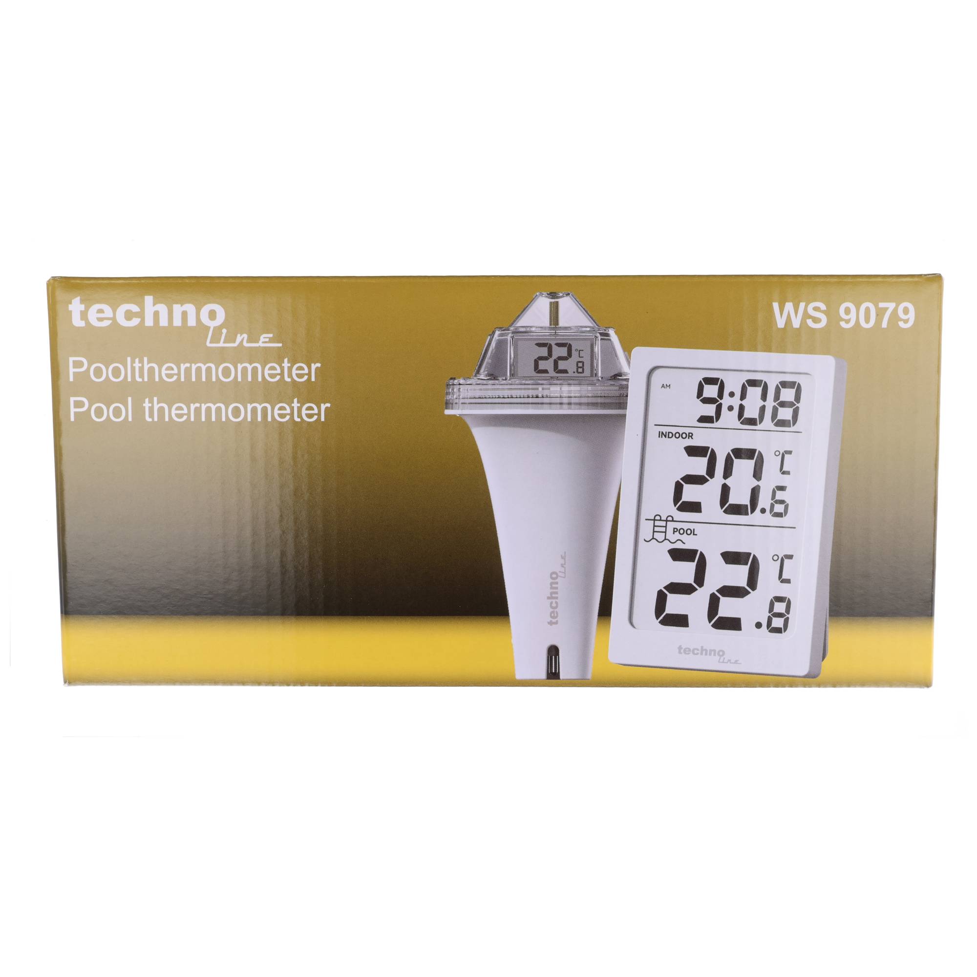 WS 9079 technoline Poolsensor inklusive Batterien, mit Innen- und Wassertemperaturanzeigein °C/°F