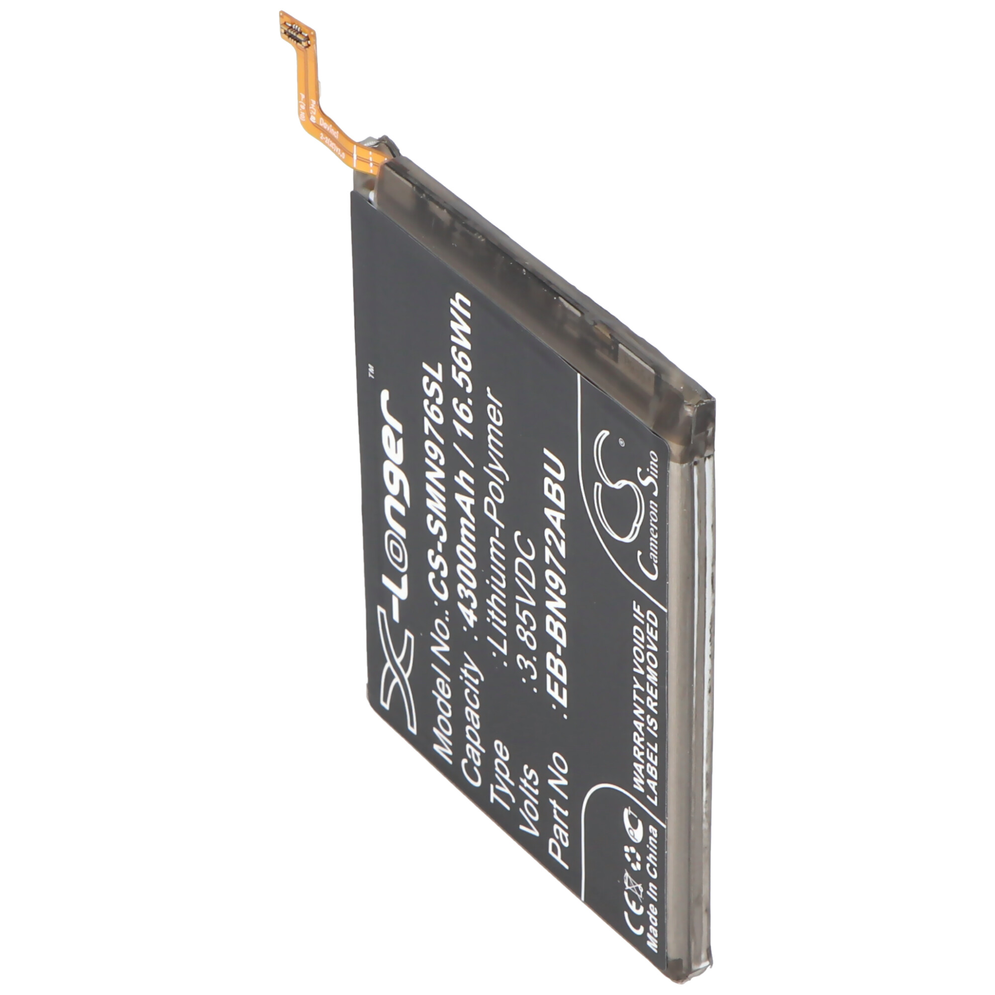 Akku passend für Samsung Galaxy Note 10 Plus, Note 10+, Li-Polymer, 3,85V, 4300mAh, 16,6Wh, built-in, ohne Werkzeug