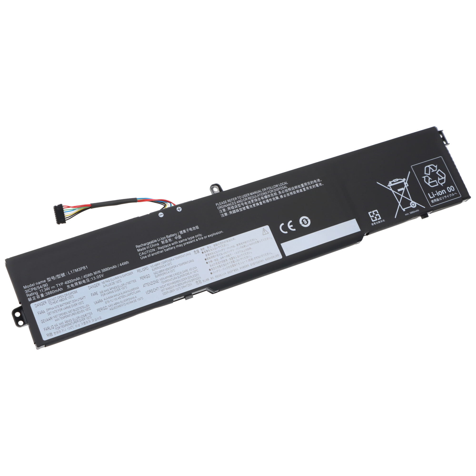 Akku passend für Lenovo IdeaPad 330-15ICH, Li-Polymer, 11,34V, 3880mAh, 44Wh, built-in, ohne Werkzeug