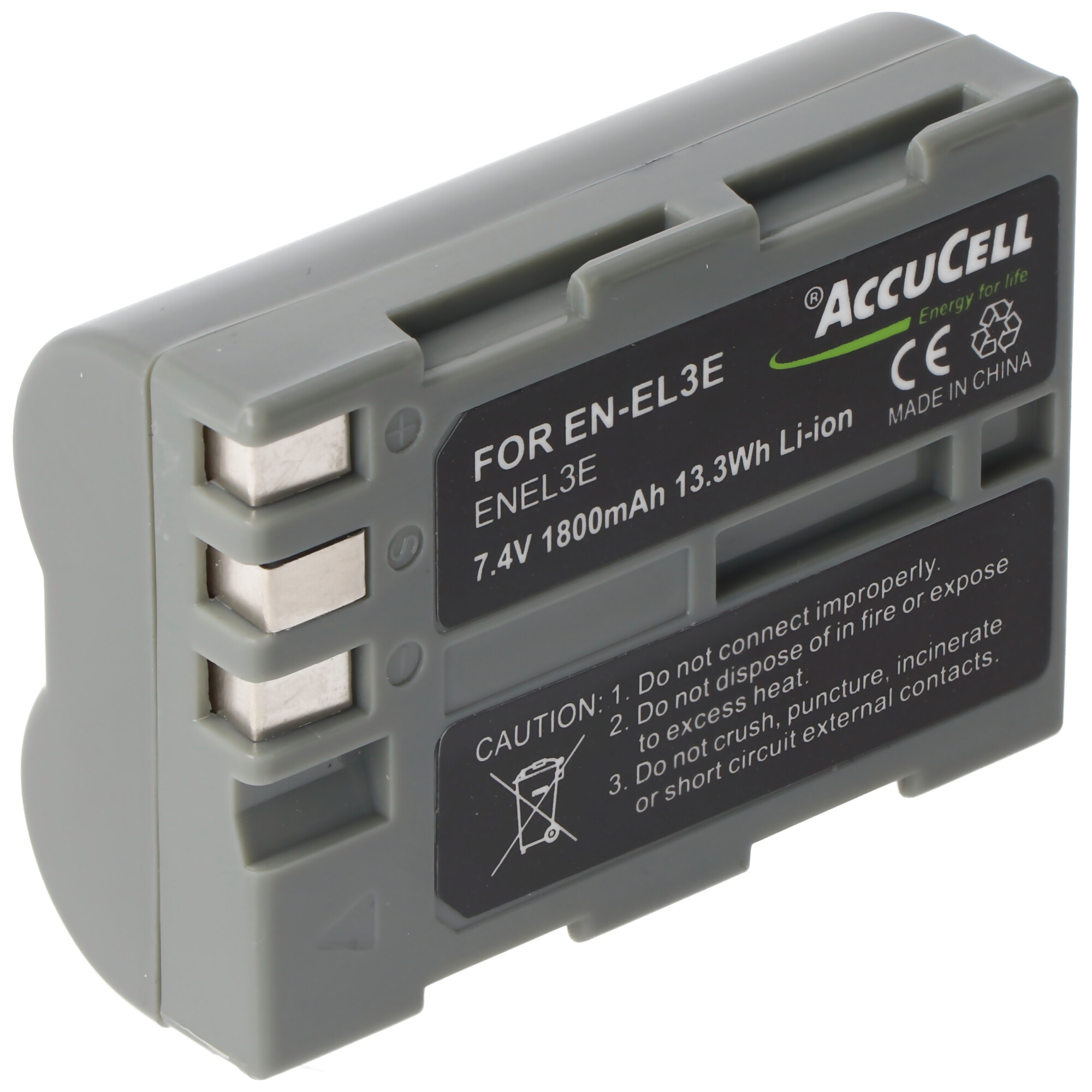 Akku passend für Nikon EN-EL3e, D700, 1800mAh, ENEL3e, EN-EL3, EN-EL3a