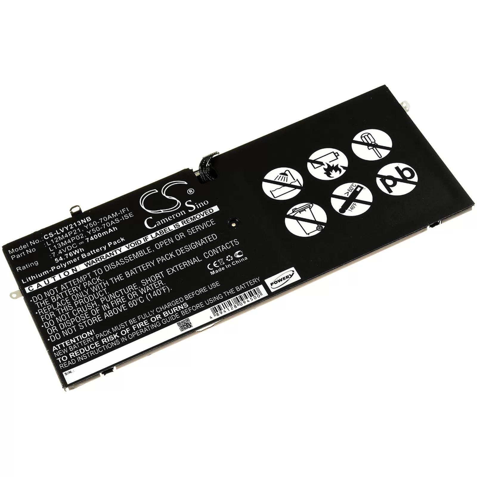 Akku für Laptop Lenovo Yoga 2 Pro 13.3" / Yoga 2 Pro Ultrabook / Typ 21CP5/57/128-2 - 7,4V - 7400 mAh