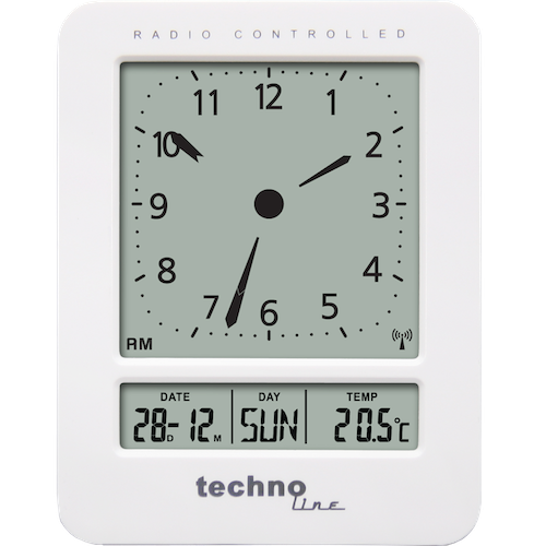WT 745 - Funkwecker mit digitaler Anzeige, 2 Weckalarme mit Schlummerfunktion, Innentemperaturanzeige und Hintergrundbeleuchtung