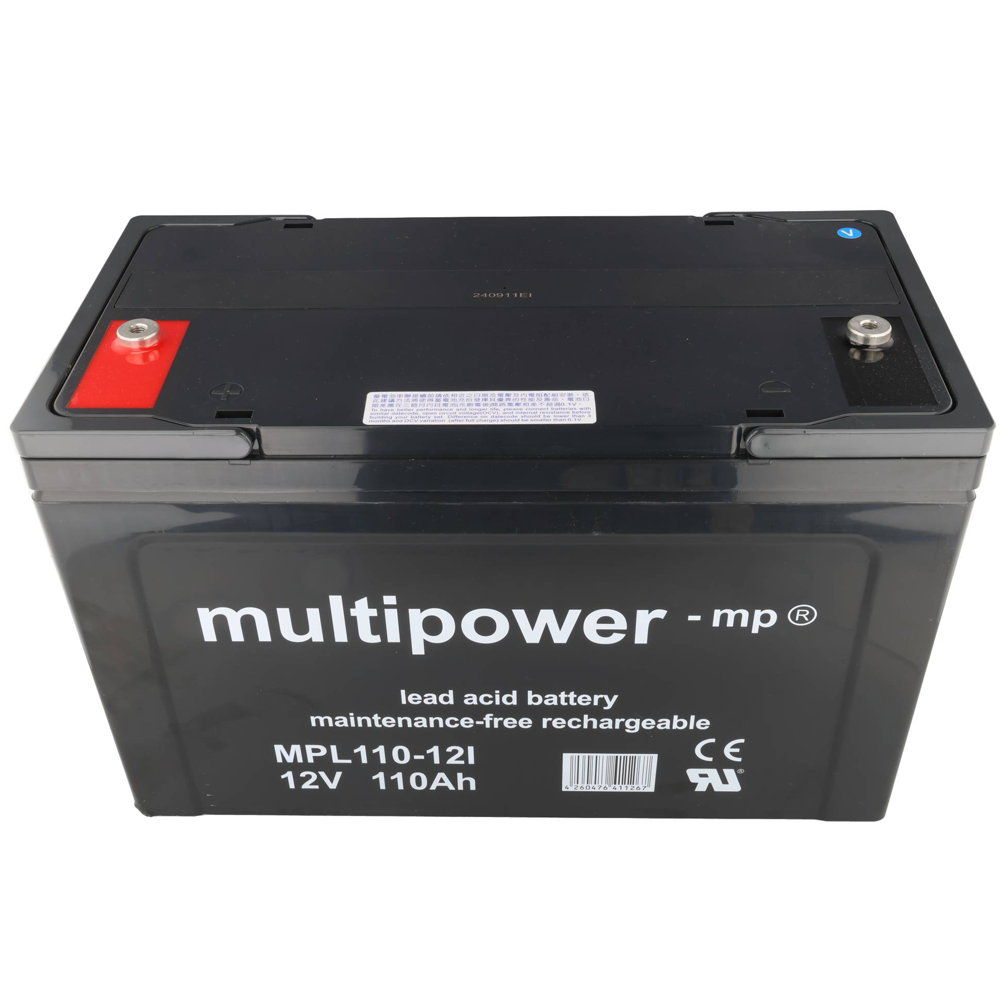 Multipower MPL100-12 12V 100Ah Long Life Bleiakku AGM Blei Gel Akku MPL110-12I