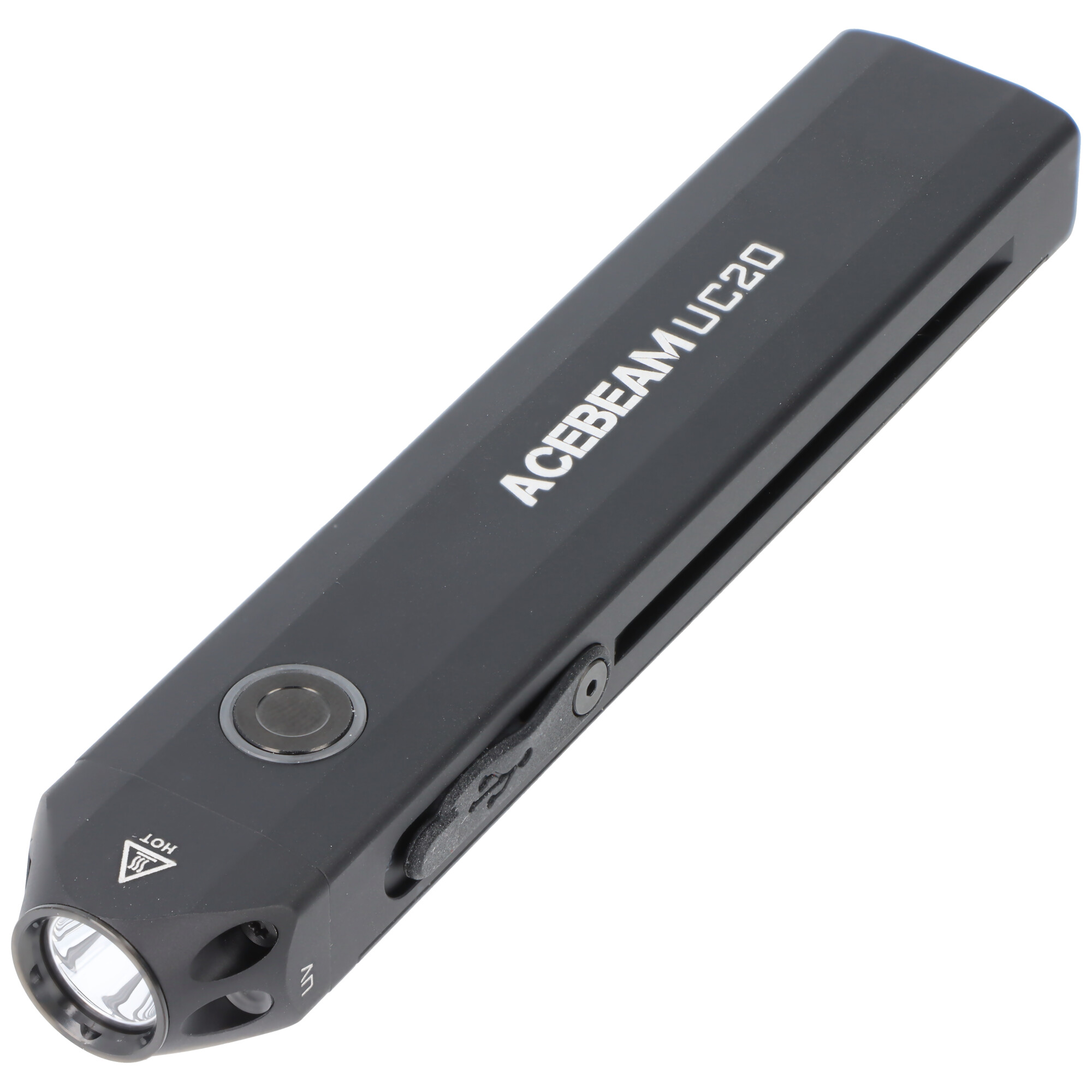 AceBeam UC20 LED-Taschenlampe mit drei Lichtquellen, bis zu 1.000 Lumen, mit UV-Licht, flaches Design