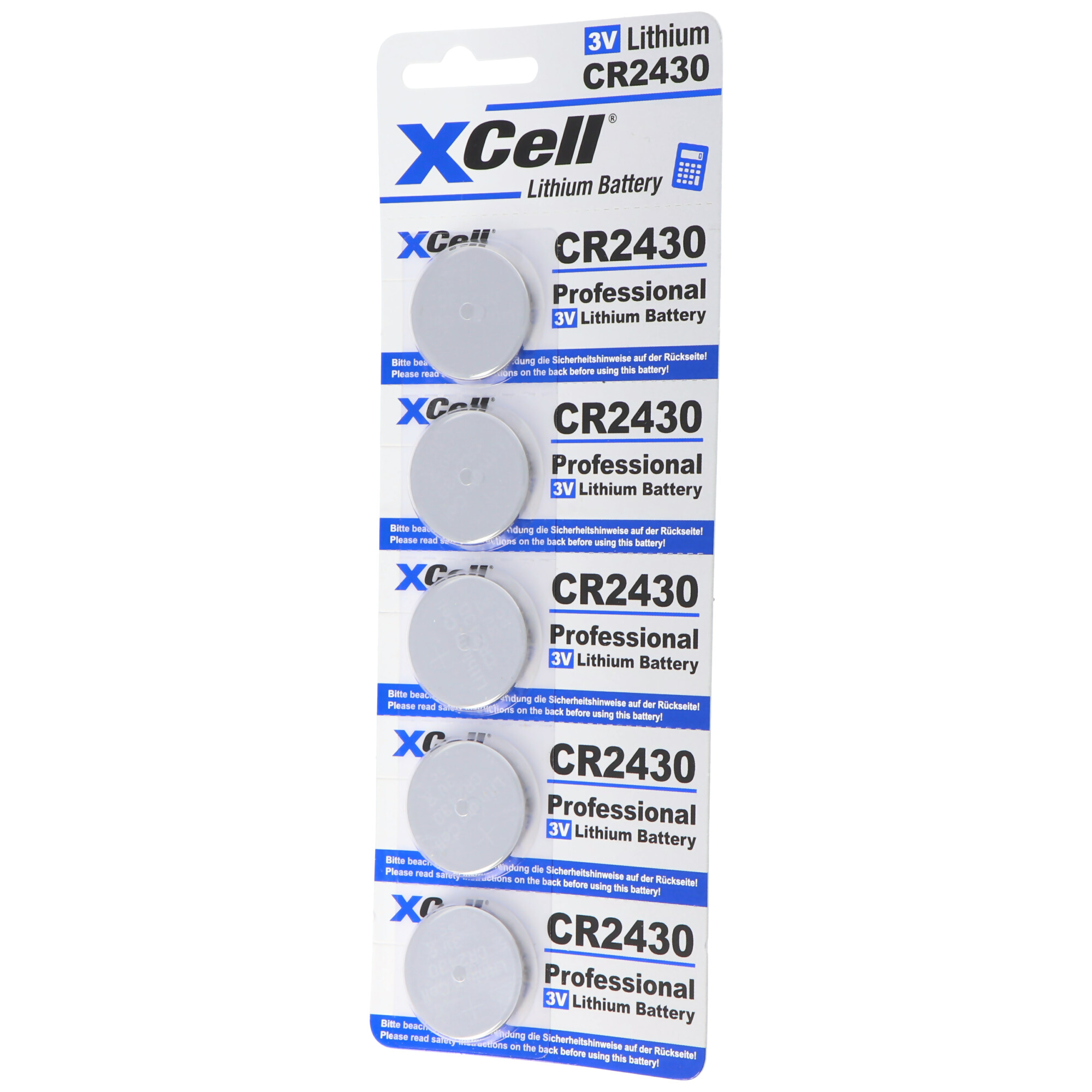 5er-Sparset CR2430 Lithium Batterie 3V, CR2430 Batterien im praktischen 5er Set