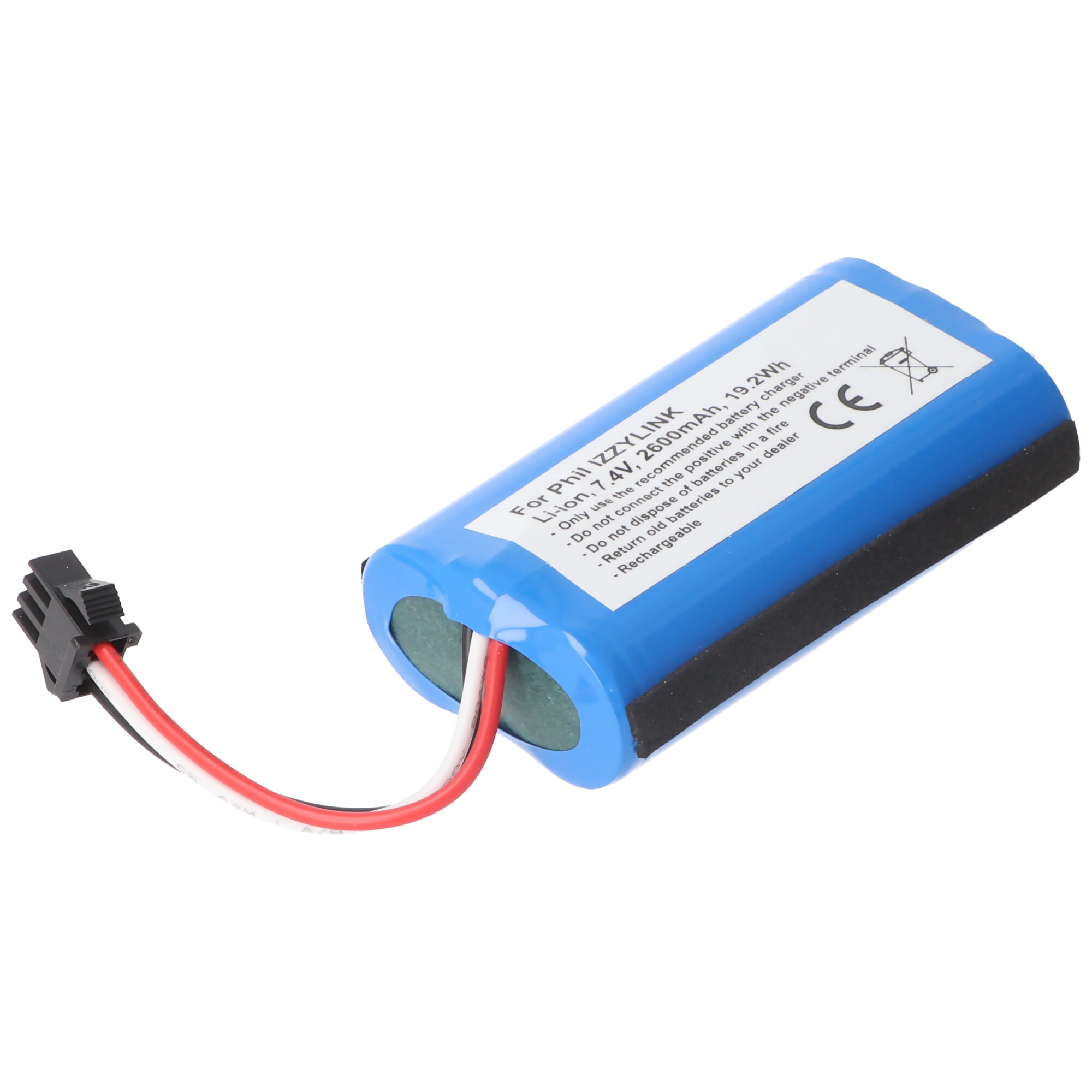 Akku passend für Philips IZZYLINK, Li-Ion, 7,4V, 2600mAh, 19,2Wh