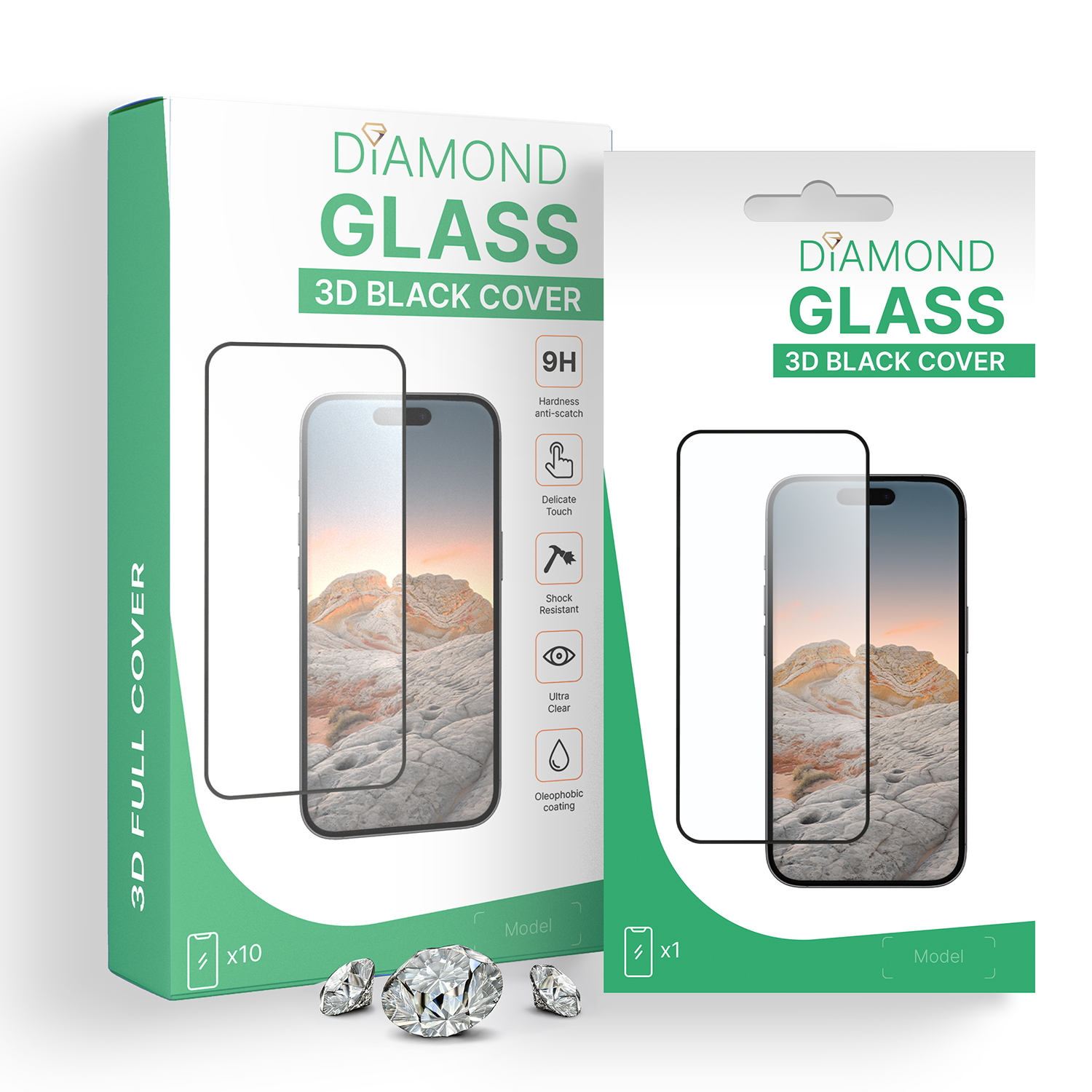 PT line Diamond Glass Anti-Static mit Fingerprint für Google Pixel 9 Pro Fold (3D mit schwarzem Rahmen)