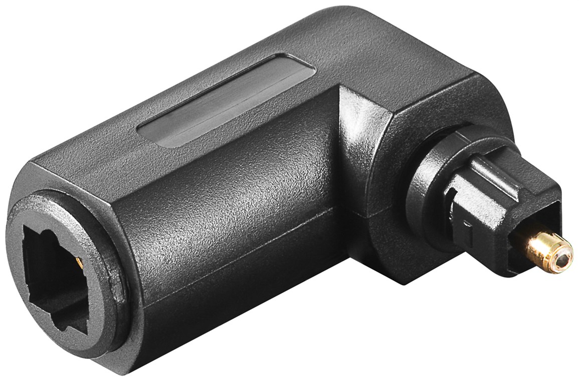 Goobay TOSLINK Digital Audio-Adapter 90° - Toslink-Stecker > Toslink-Kupplung