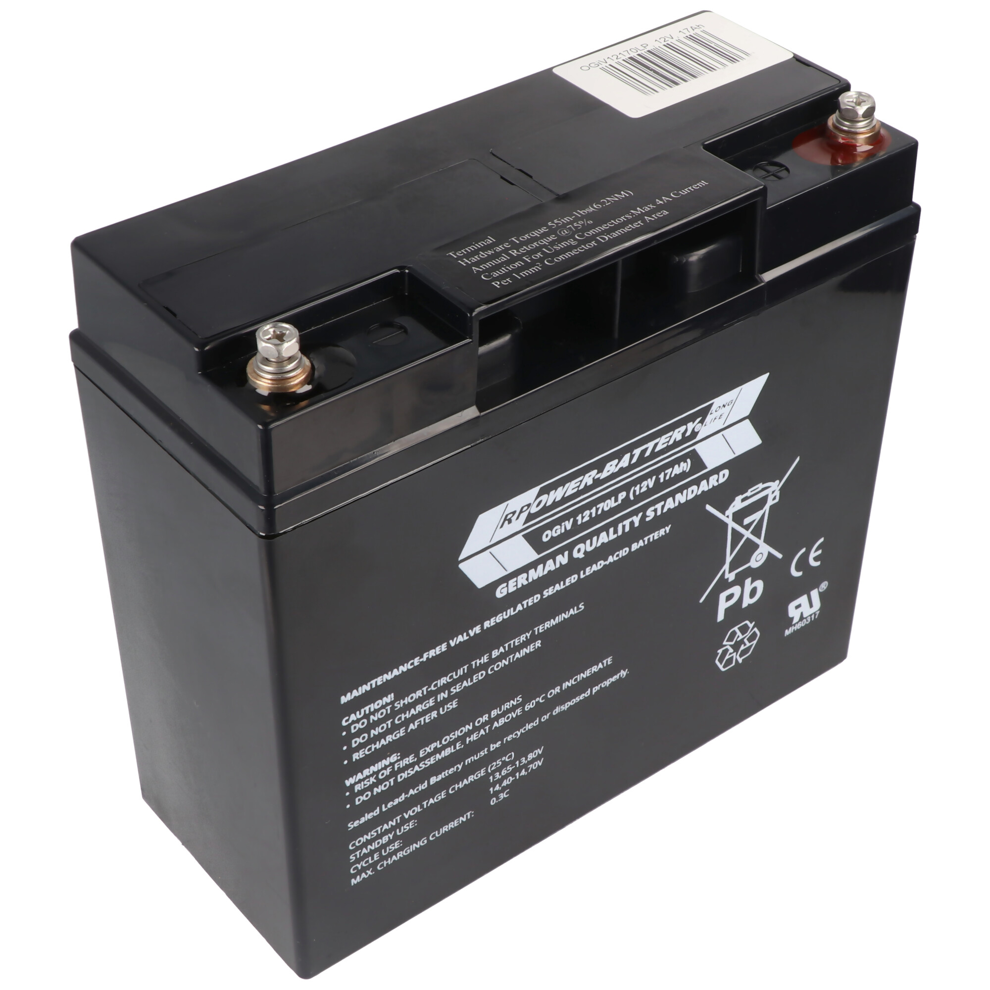 RPower OGiV12170LP 12V 17Ah Bleiakku AGM Blei Gel Akku
