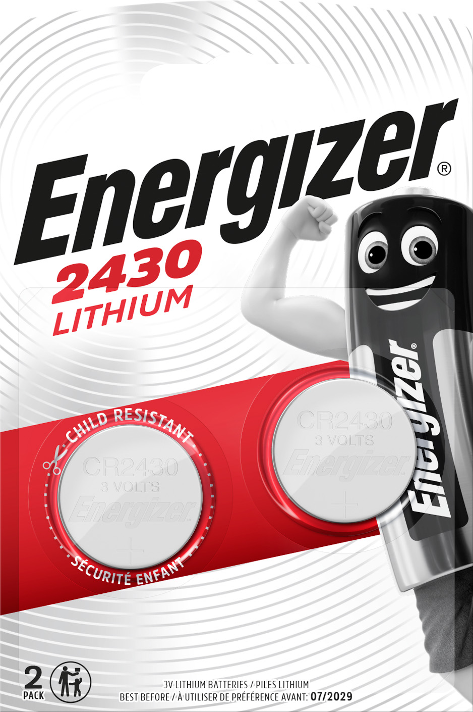 Energizer Batterie Lithium, Knopfzelle, CR2430, 3V Electronics, Retail Blister (2-Pack)