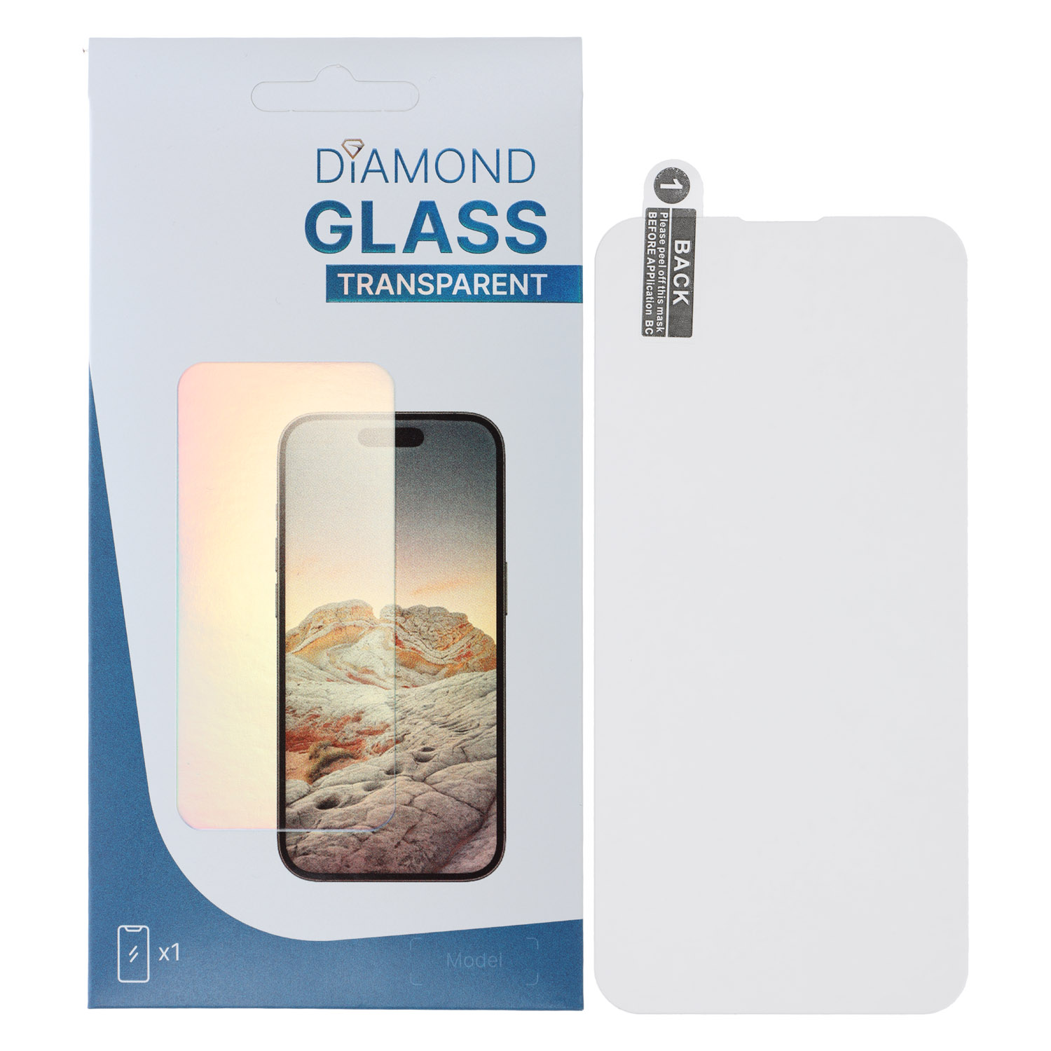 PT line Diamond Glass für iPhone 13 Mini (Transparent)