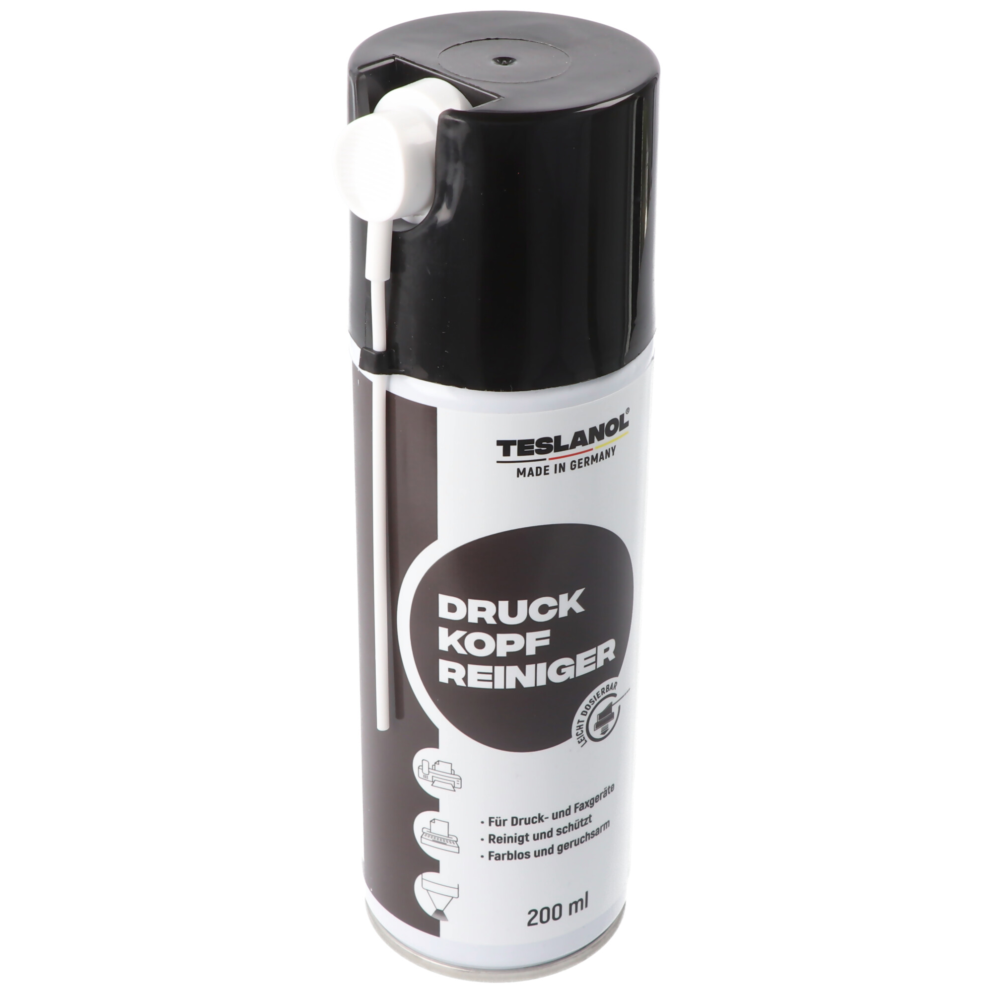 Teslanol Druckkopfreiniger 200 ml, Druckkopfreinigerspray reinigt die Düsen handelsüblicher Drucker effektiv und schnell