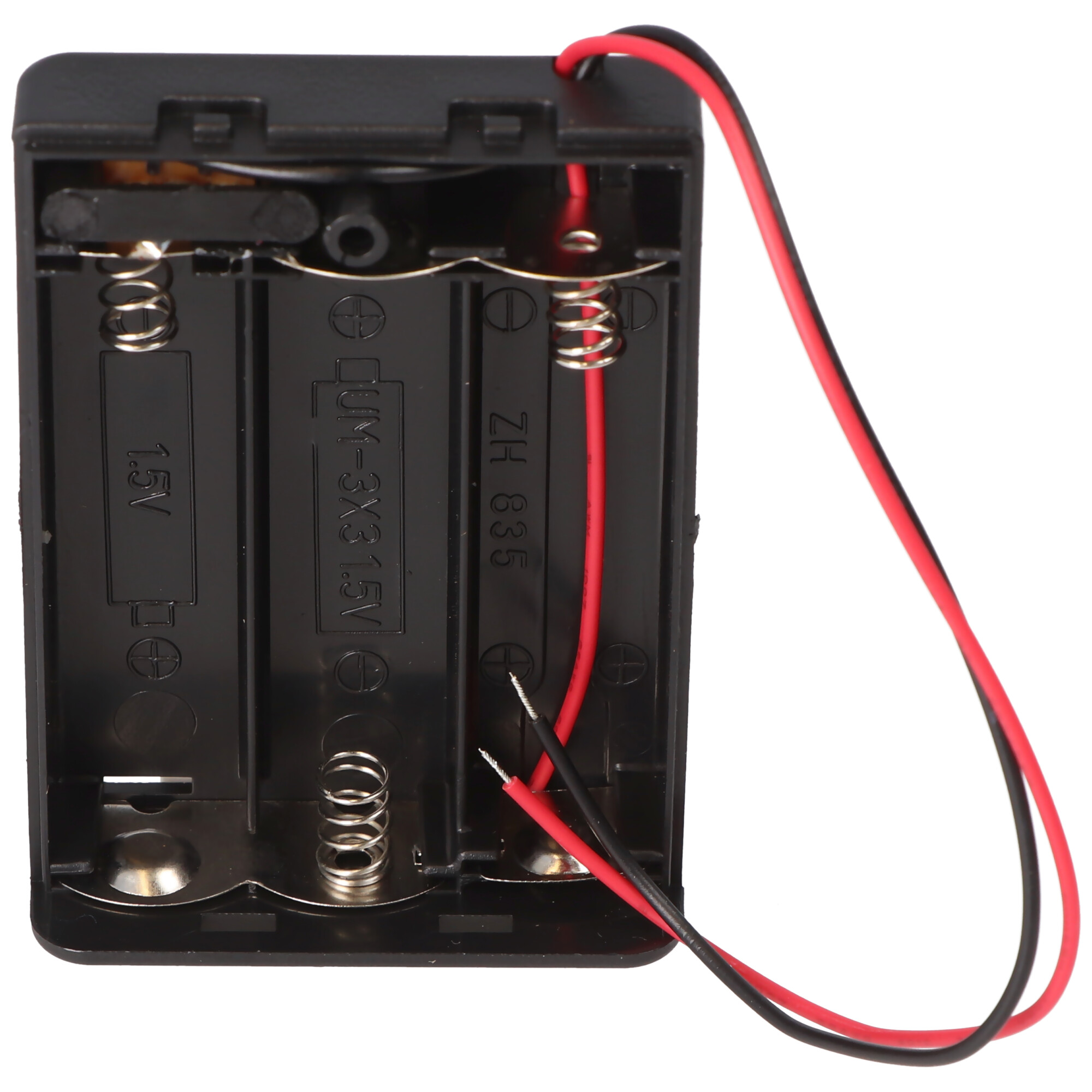 Batteriehalter für 3x Mignon mit Deckel und Schalter wasserabweisend – Batterie Halterung Elektronik (Kunststoff)