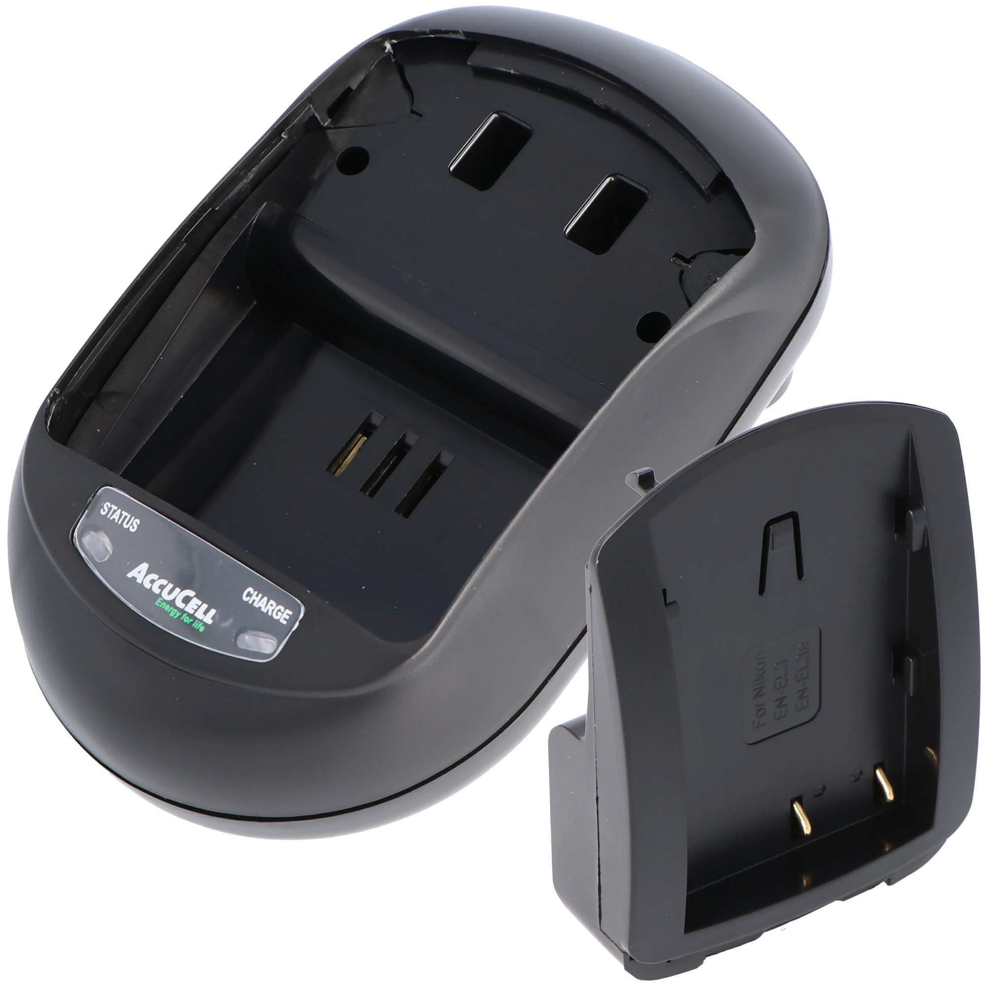 AccuCell Ladegerät passend für Nikon EN-EL3e, D80, D100, D200