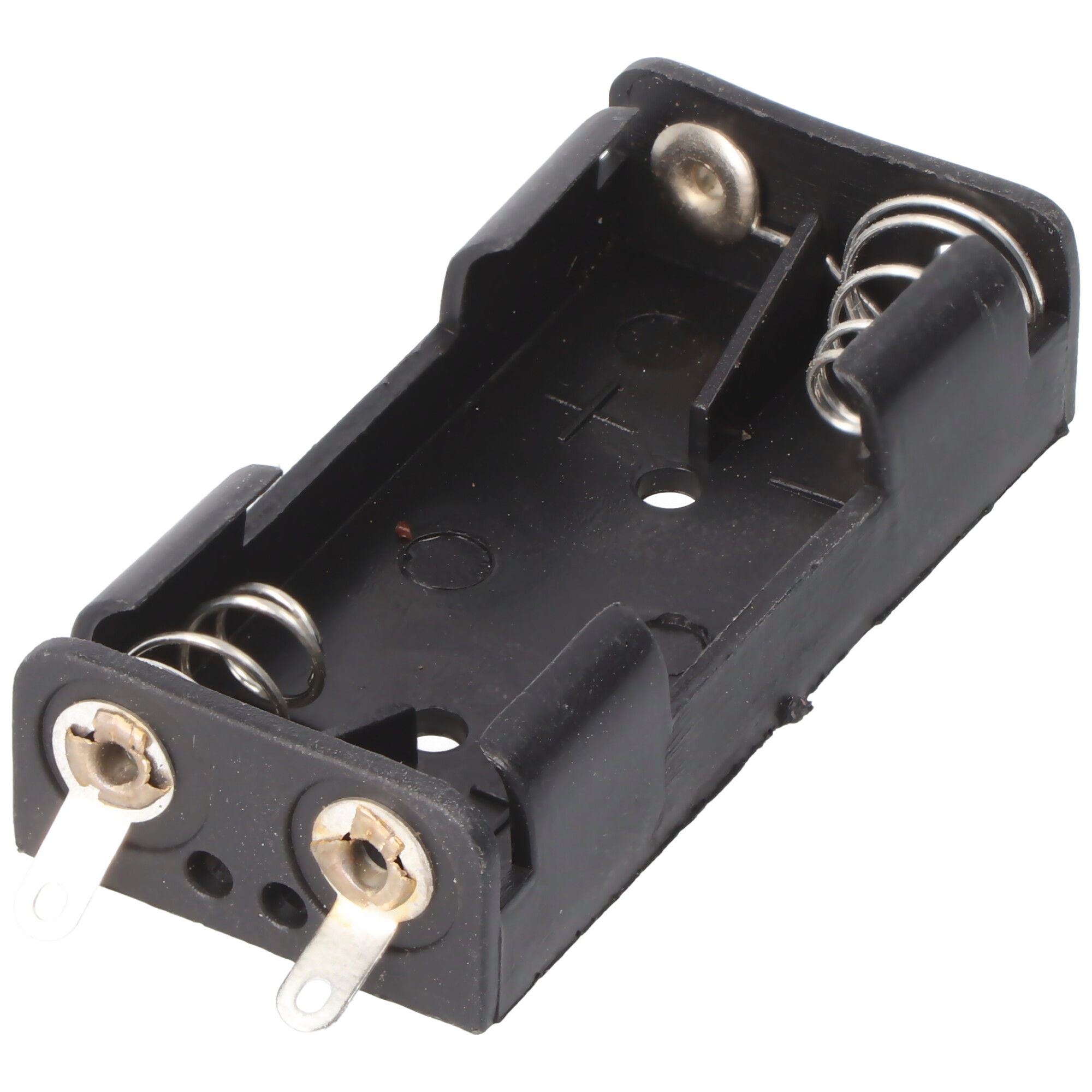 Batteriehalter für 2x Micro mit Lötanschluss – Batteriehalter AAA Micro, Batterie Halterung Elektronik, mit Lötanschluss Kabel (Kunststoff)