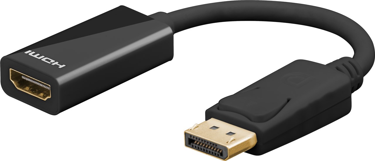 Goobay DisplayPort™ auf HDMI™-Adapterkabel, vergoldet - DisplayPort™-Stecker > HDMI™-Buchse (Typ A)
