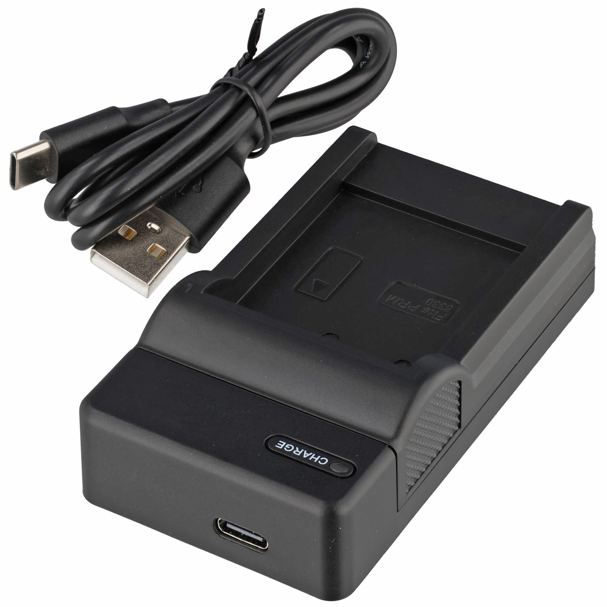 Akku Ladegerät kompatibel mit Kamera Akkus von Medion, Acer, Rollei, USB-C-Ladeanschluss, Ladestrom 0,5A