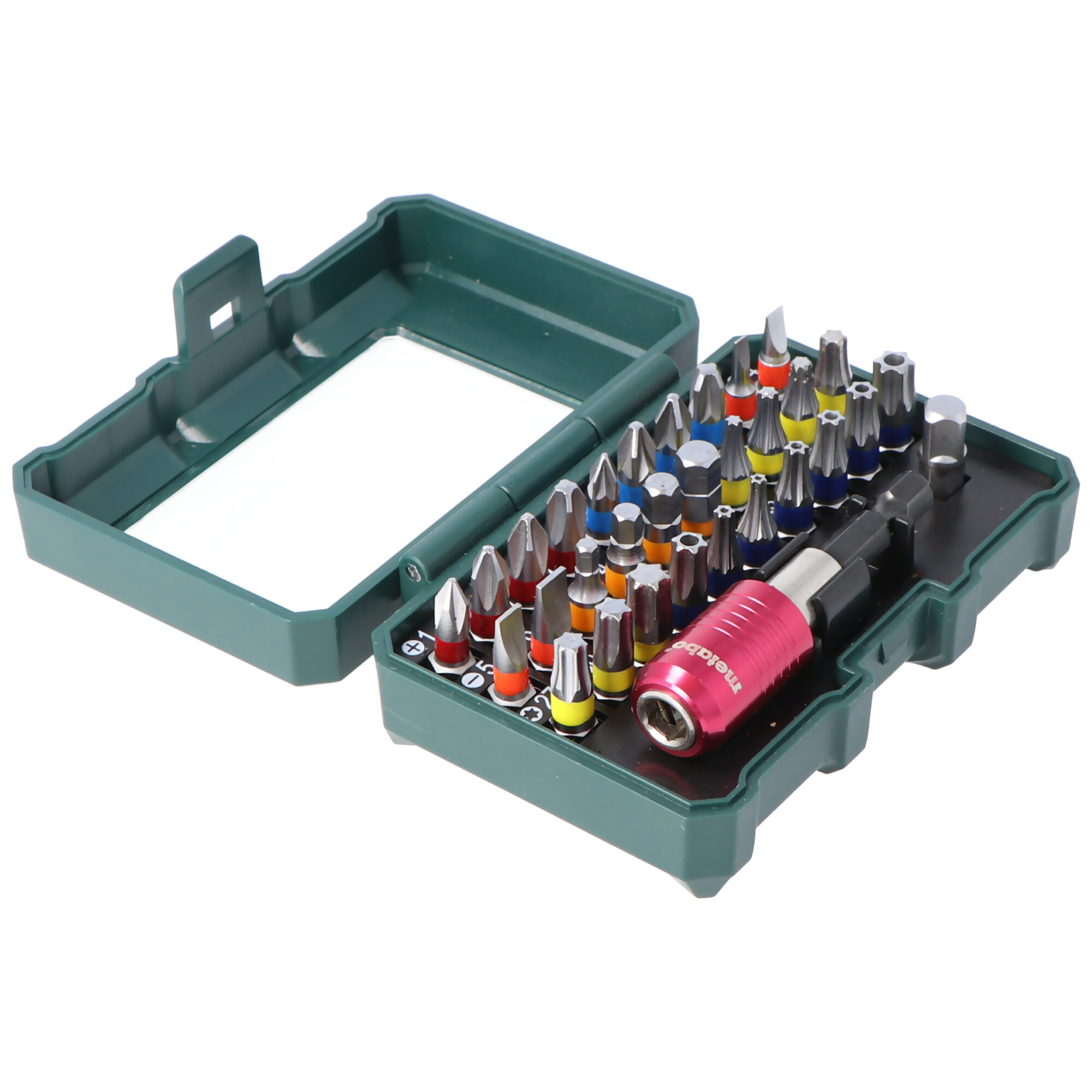 Original Metabo Bit-Box, Bit-Set "SP", 32-teilig 6.26700 inklusive Schnellwechseladapter und Bithalter 65mm