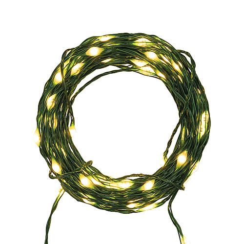 MHB LED-Lichterkette 'Professional' 500 flg. bernsteinfarben, grüner Metalldraht 55131