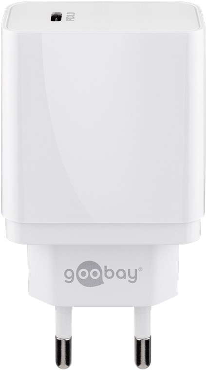 Goobay USB-C™ PD (Power Delivery) Schnellladegerät (25W) weiß - geeignet für Geräte mit USB-C™ (Power Delivery) wie z.B. Samsung Galaxy S21, S20