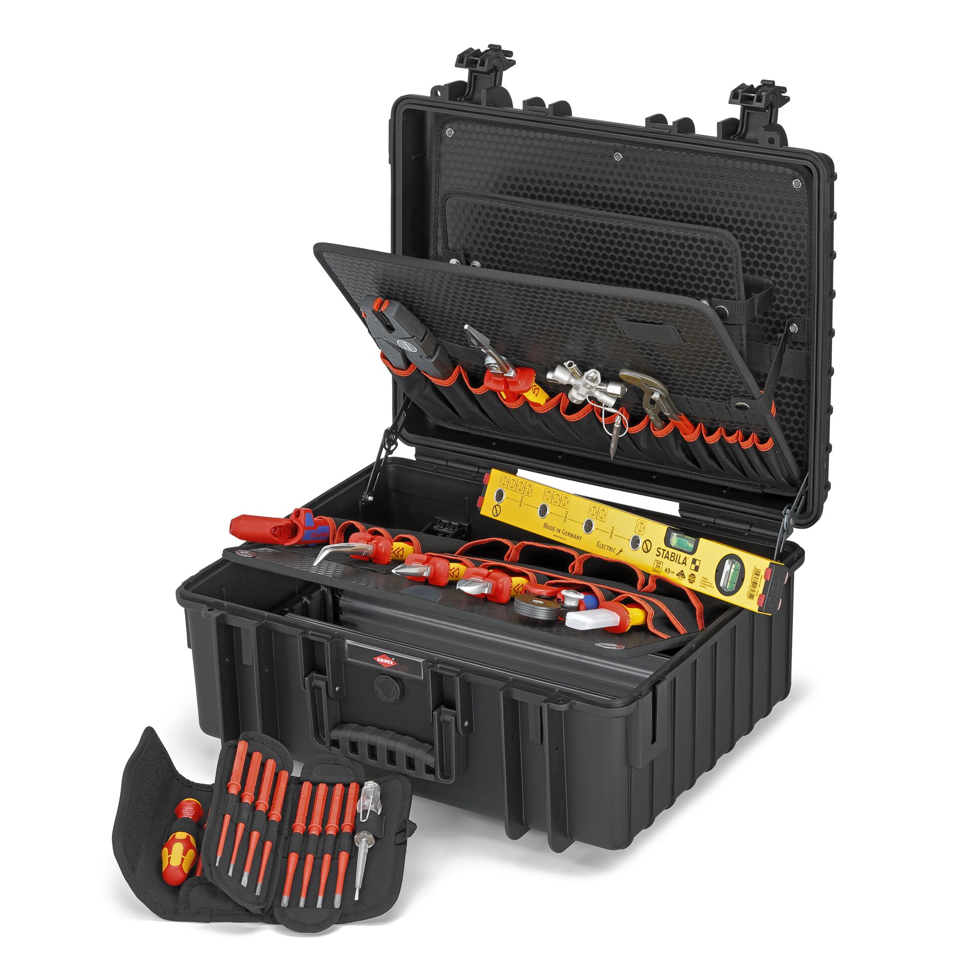 KNIPEX Werkzeugkoffer Robust34 Elektro, bestückt mit 26 Werkzeugen