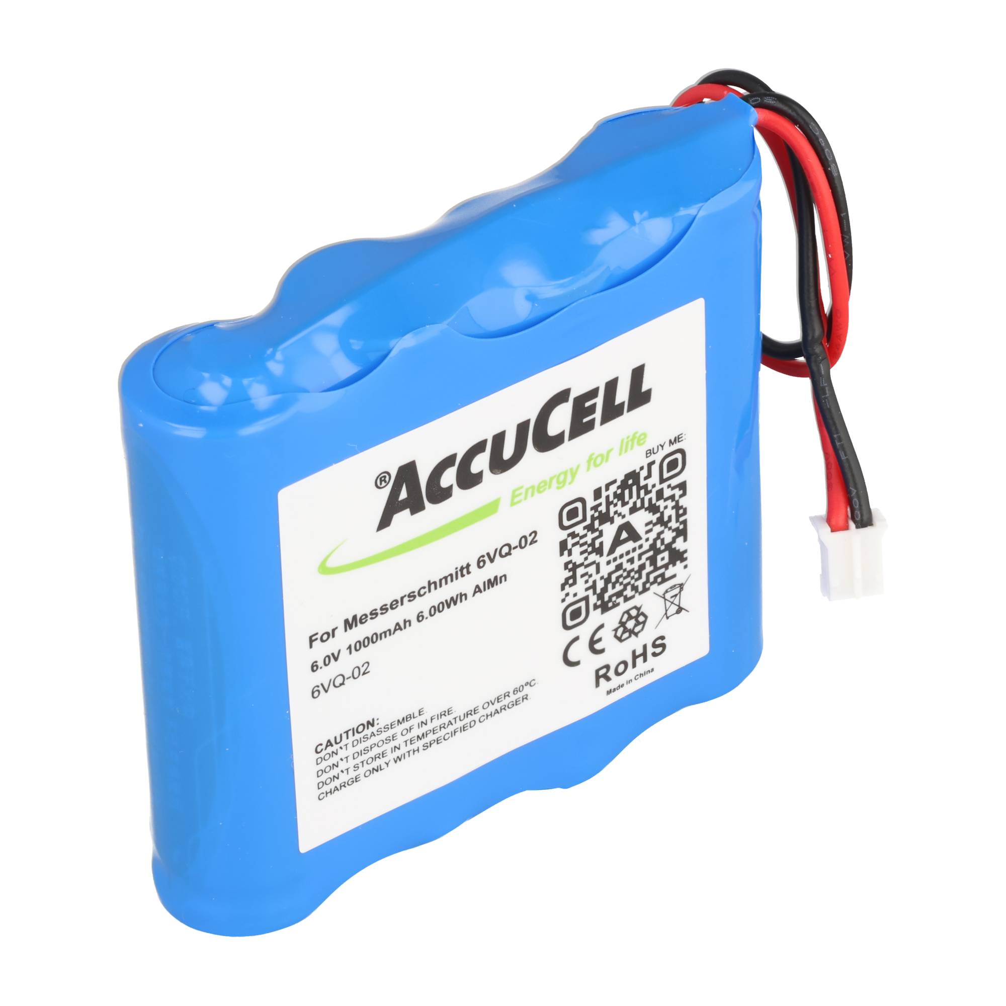6VQ-02, 09.30 Batteriepack AA für Messerschmitt 6VQ-02, 09.30 6 Volt, 4x AA Panasonic Batterien, 10cm Kabel inkl. PHR 2 Stecker