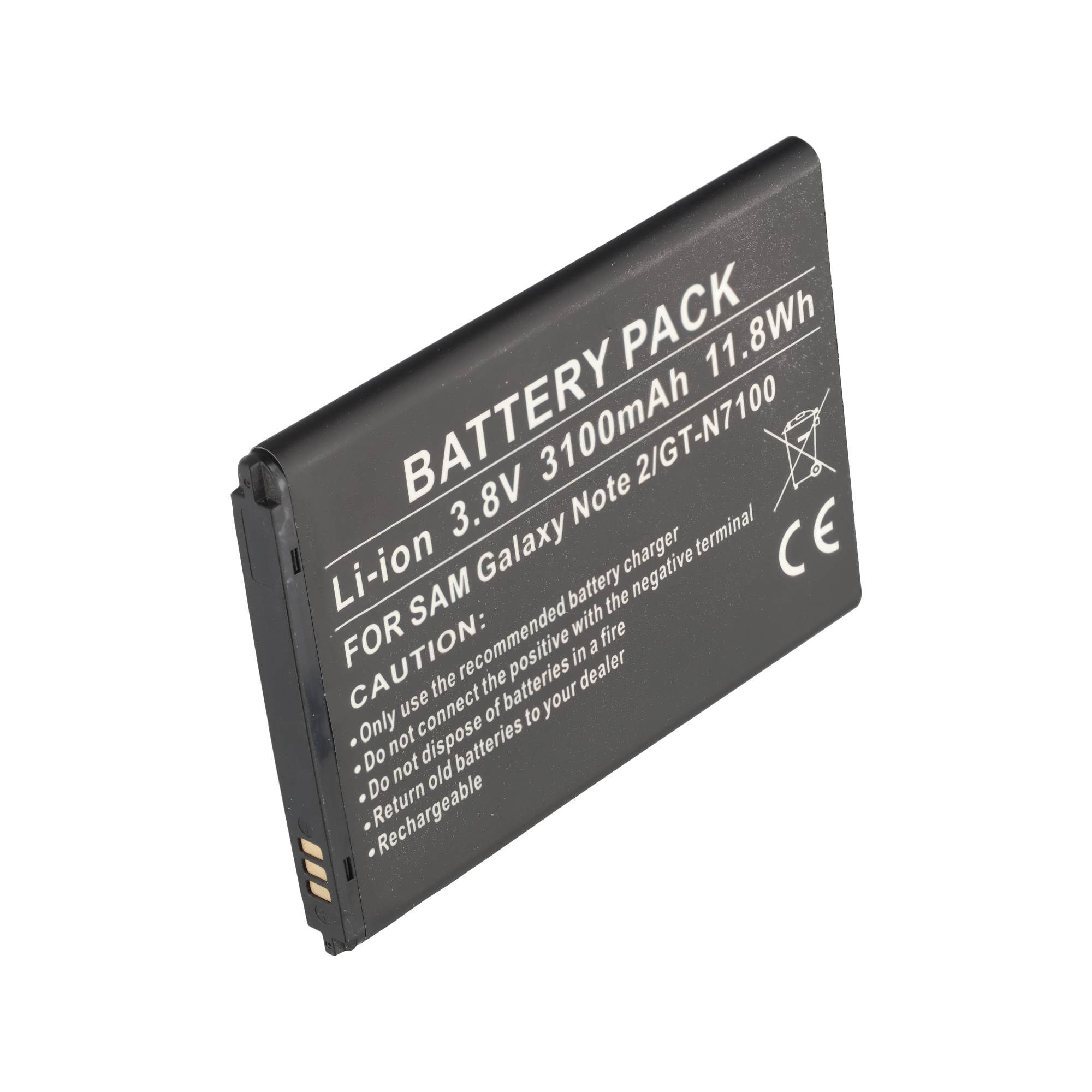 AccuCell Akku passend für Samsung Galaxy Note II, Samsung Galaxy Note 2, Samsung GT-N7100, EB595675LU