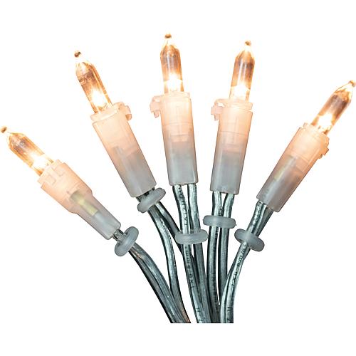 EGB LED-Lichterkette 100 LEDs transparent/bernst.