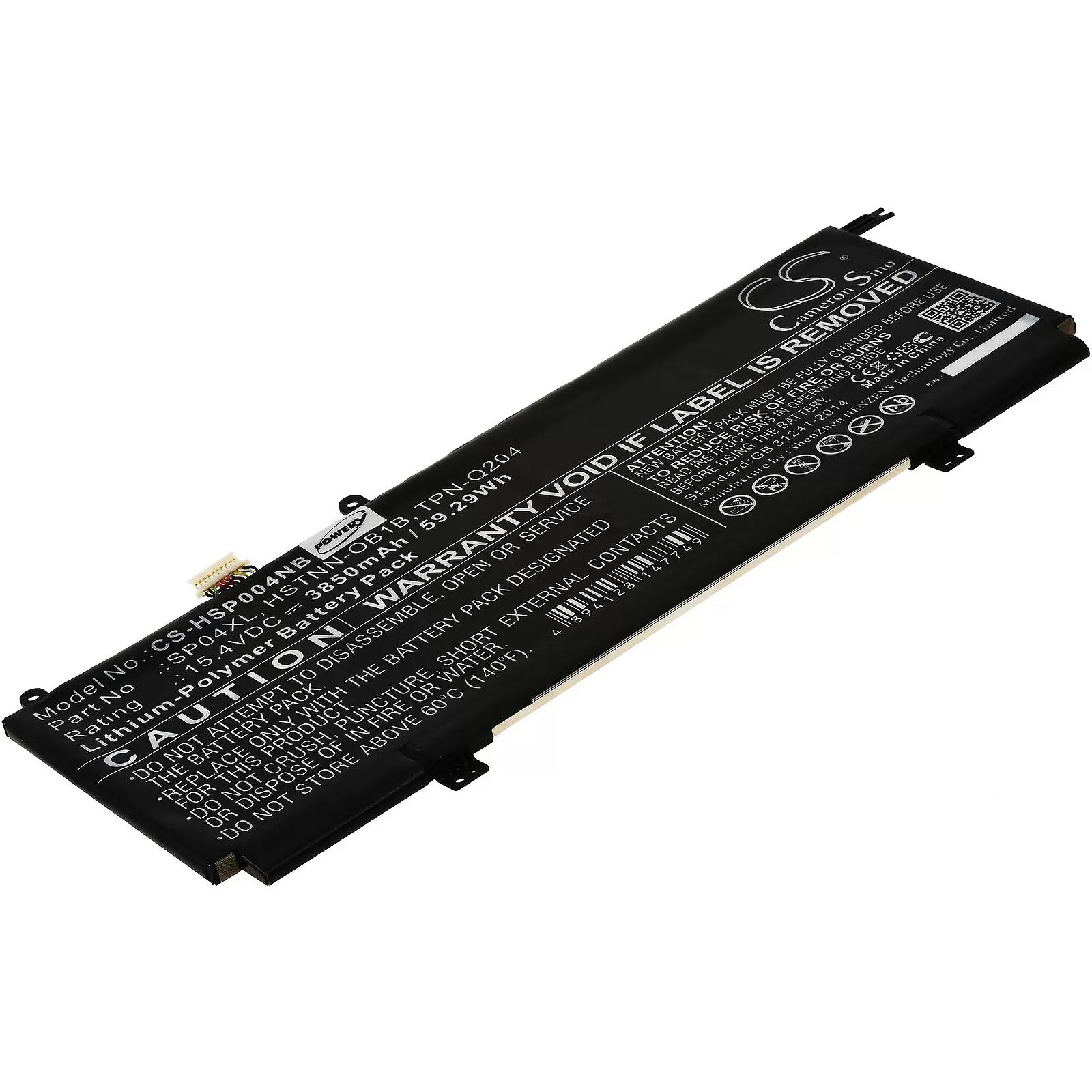 Akku für Laptop HP Spectre X360 13-AP0109ng / X360 13-AP0312ng / Typ L28538-AC1 / SP04XL - 15,4V - 3850 mAh