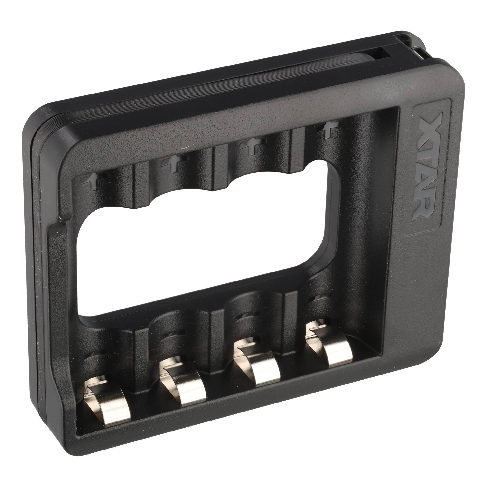 XTAR C4-AA Ladegerät für 1,5V AA Li-Ion Akkus, nur passend für Mignon AA Akkus, mit integriertem USB-C Kabel