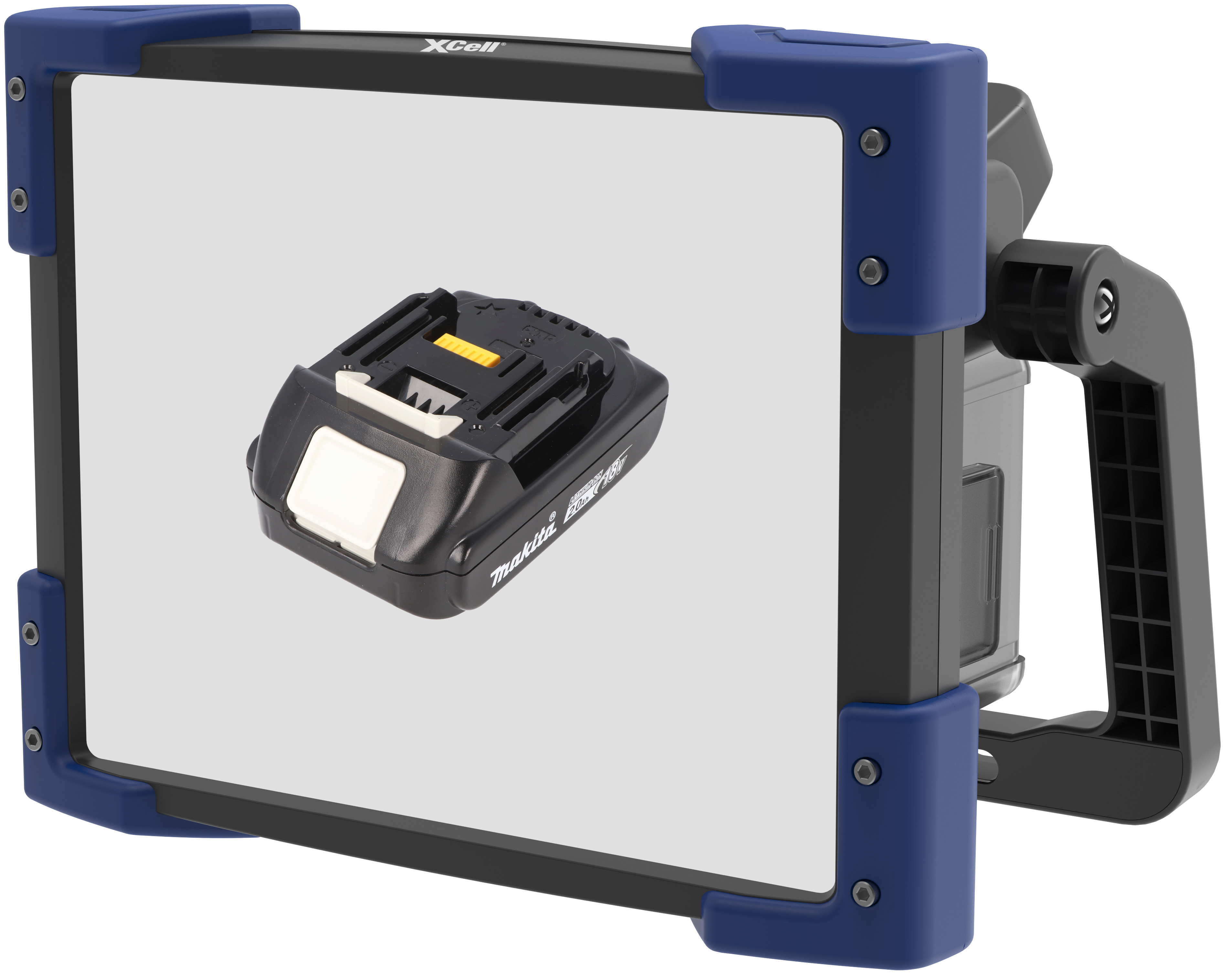Worklight Multi Arbeitsleuchte 45W, max. 5000 Lumen, inklusive 1x Makita BL1820B 18V 2Ah Li-Ion Akku und Ladegerät