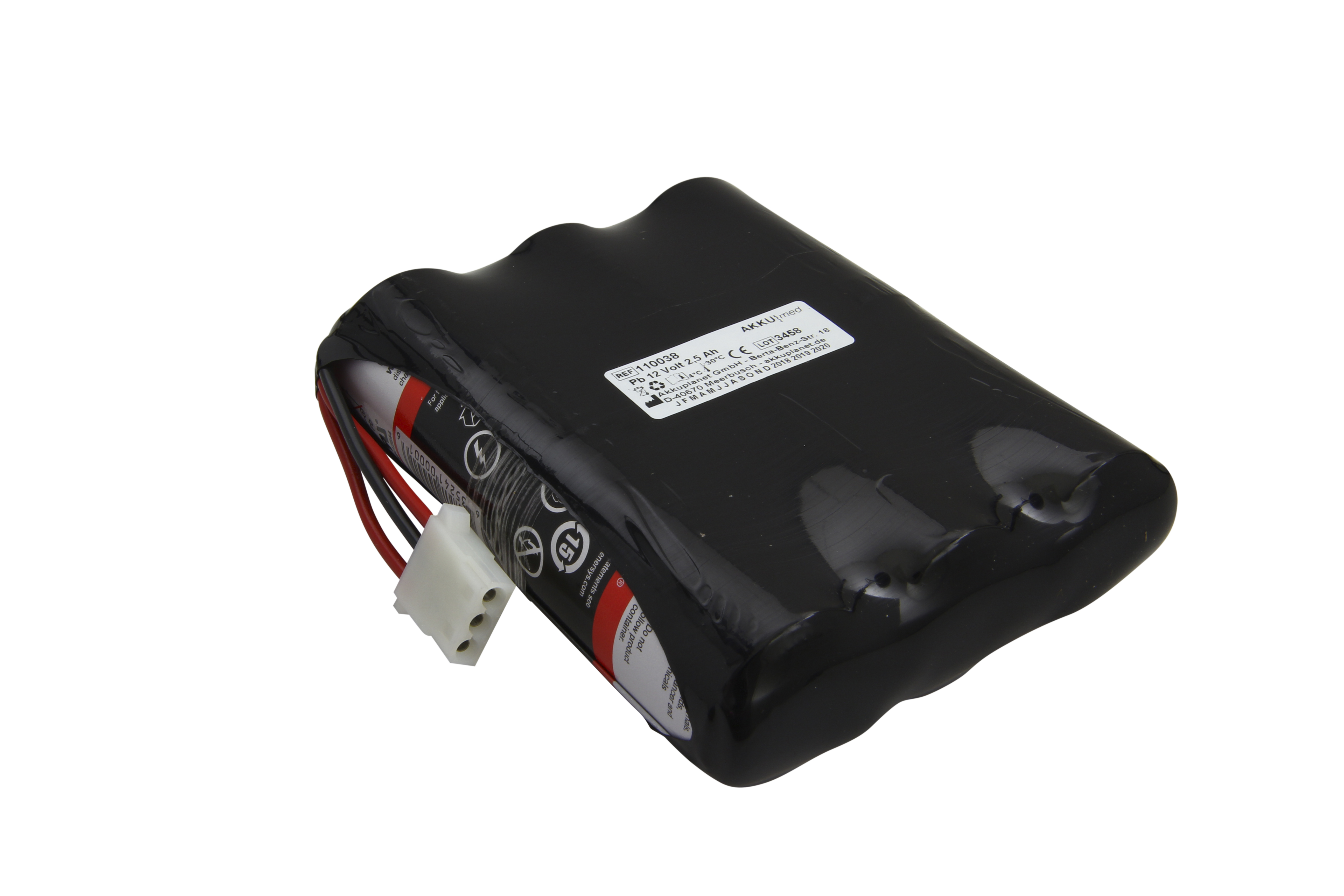 Blei Akku passend für Hewlett Packard Defibrillator/ Monitor 43100A/ 43110A/ 43120A/ 43130A/ 43200A CE Konform