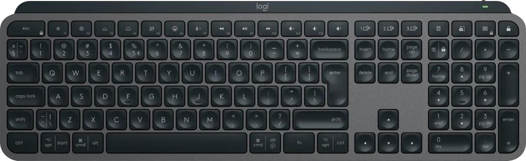 Logitech Tastatur MX Keys S, Wireless, Bluetooth, grafit Illuminated, DE, Bolt, Retail