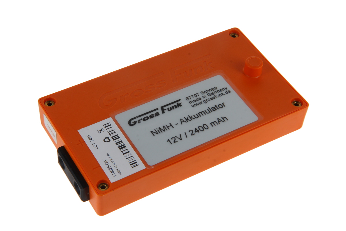 NiMH Originalakku passend für Gross Funk 100-000-134 - SE889/K2, T24, T30, T31, T52, Vario - 12,0 V 2400 mAh 138x75x20 mm