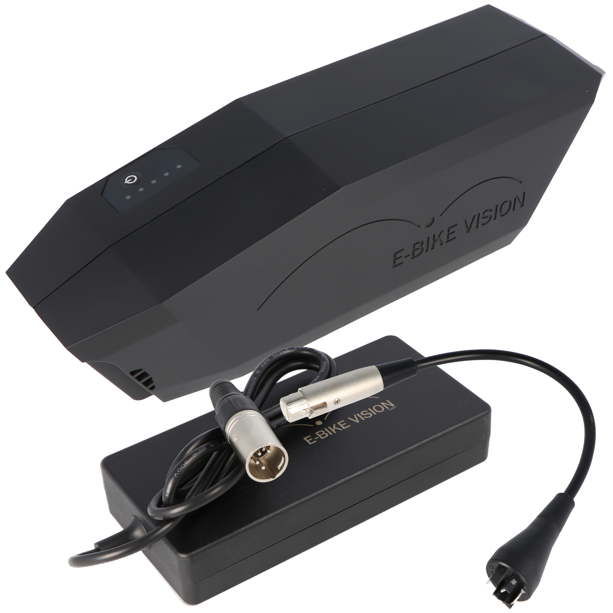 Unterrohr Power Pack lite E-Bike Akku inkl. Ladegerät und Ladeadapter exakt passend für das Bosch Active und Performance Antriebssystem 10Ah 360Wh 1,8 Kg