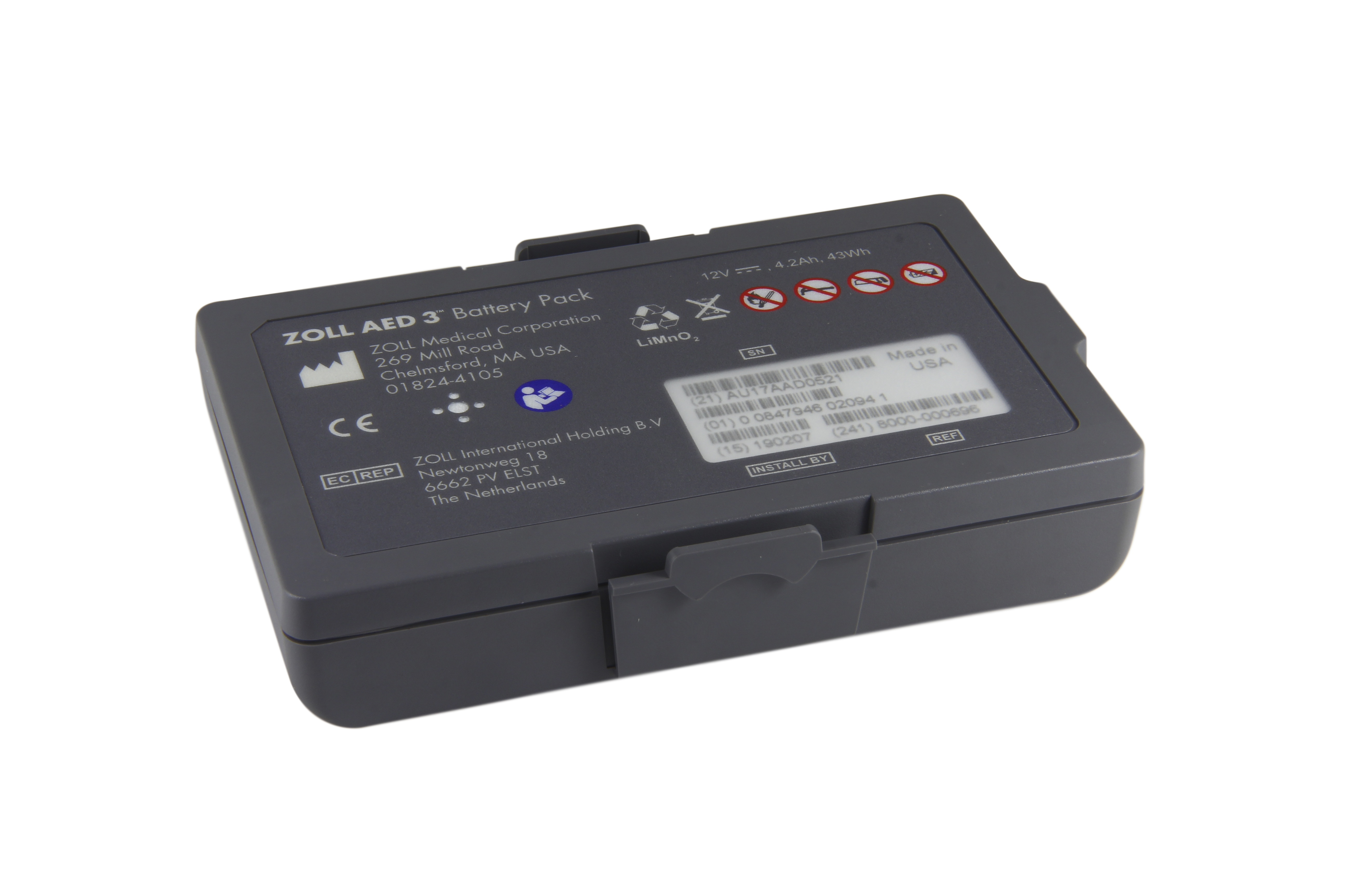 Original Li-Ion Akku Zoll Defibrillator AED 3 - Typ 8000-000696
