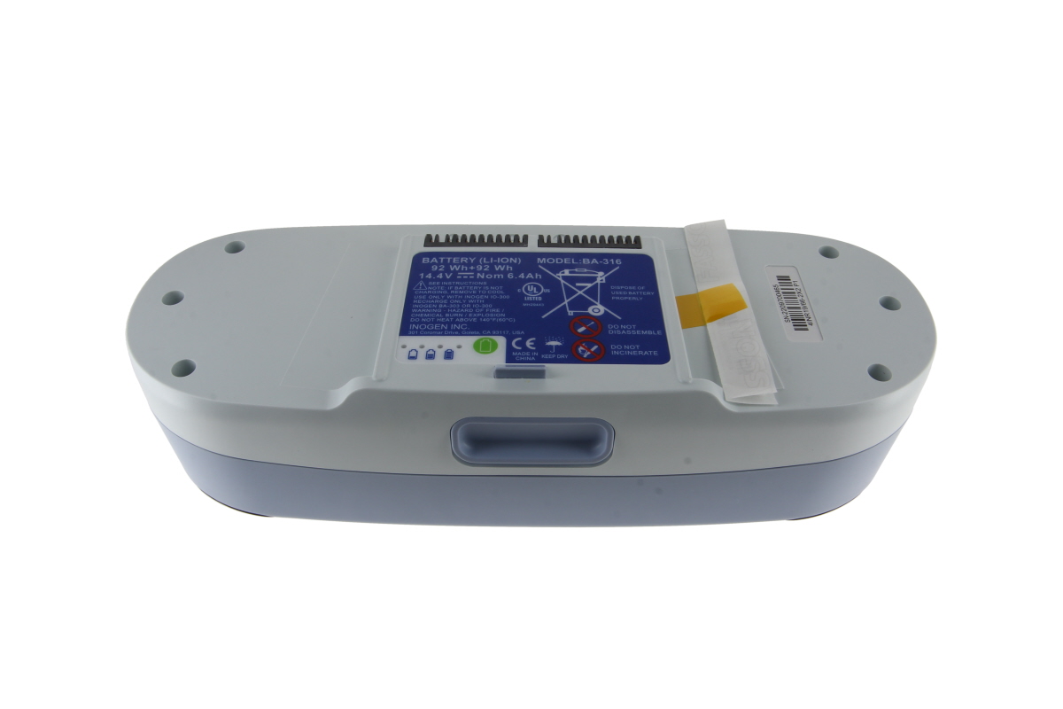 Original Li Ion Akku für Inogen One BA-316 Sauerstoffkonzentrator G3 - 14,4 V 5800 mAh 222x79x60 mm