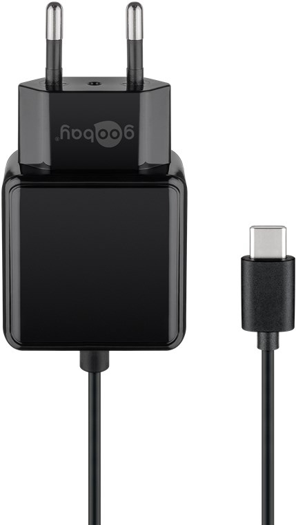 Goobay USB-C™ Netzteil 3,0A - universelles Ladegerät für viele Kleingeräte mit USB-CTM Anschluss.