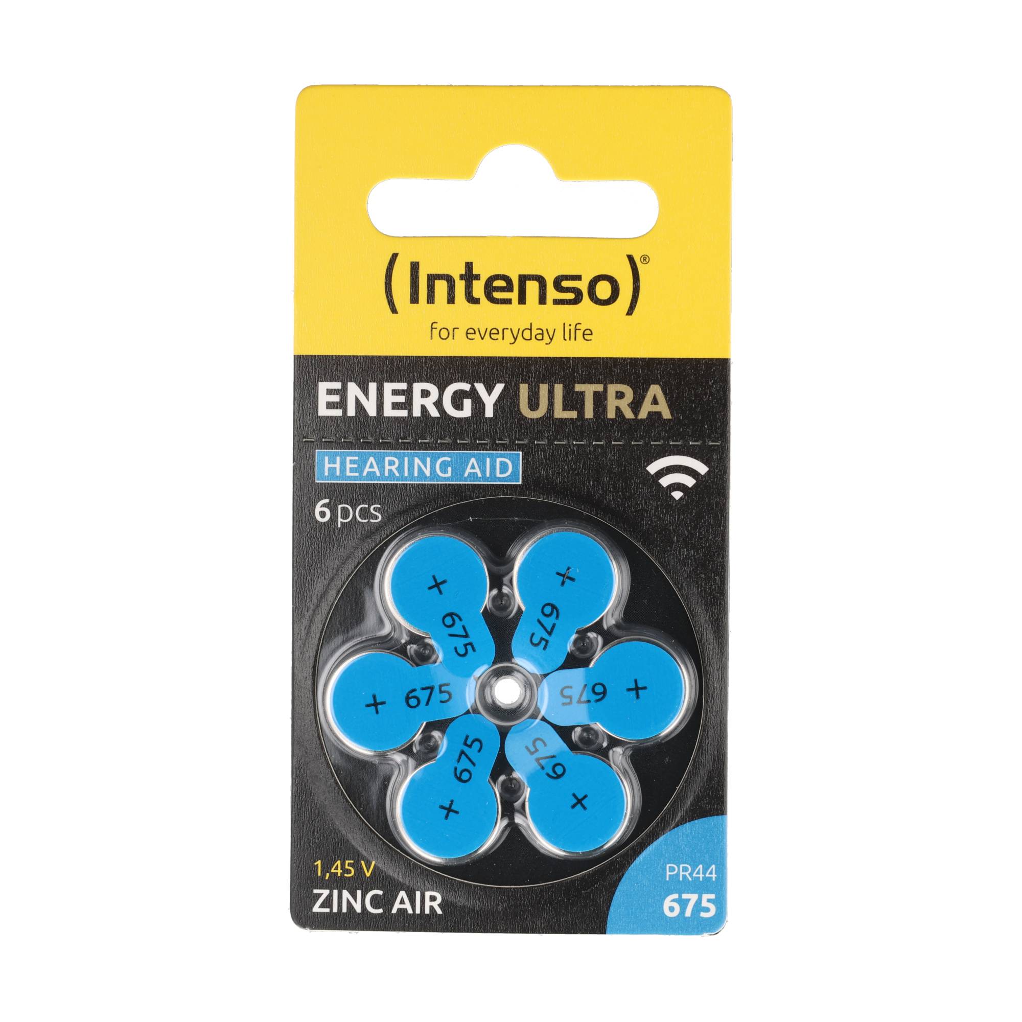 Intenso Hörgeräte-Batterie „Energy Ultra“ – A675 / PR44, 1,45 Volt (6er Pack)