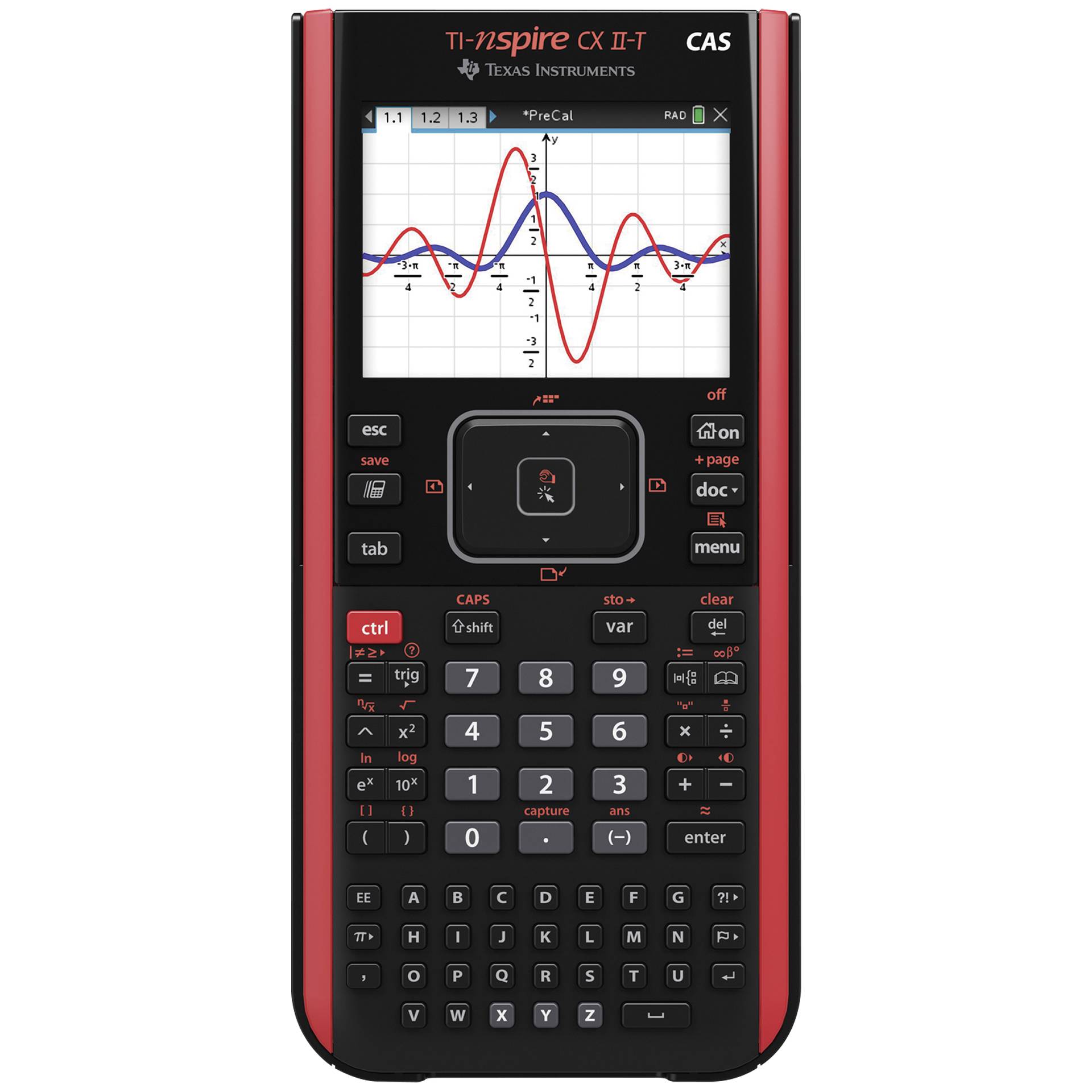 Texas Instruments TI-Nspire CX II-T CAS Grafikrechner mit Farbdisplay und Li-Ionen-Akku
