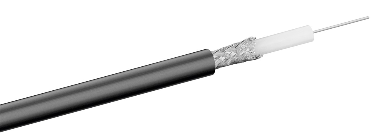 Goobay RG-58 Koaxialkabel, doppelt geschirmt - doppelt geschirmtes Koax-Kabel für z. B. Funkübertragungen