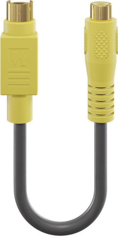 Goobay Video-Kabeladapter, S-Video zu Composite - Mini-DIN 4-Stecker (S-Video) > Cinch-Buchse