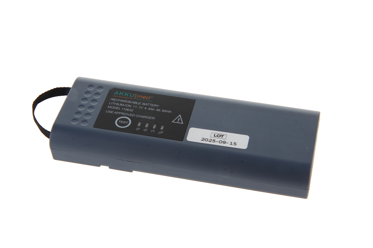 AKKUmed Li ION Akku für GE Marquette Monitor Carescape B450, Mac5 - 2062895-001 - 11,1 V 4400 mAh 152x58,9x21,7 mm